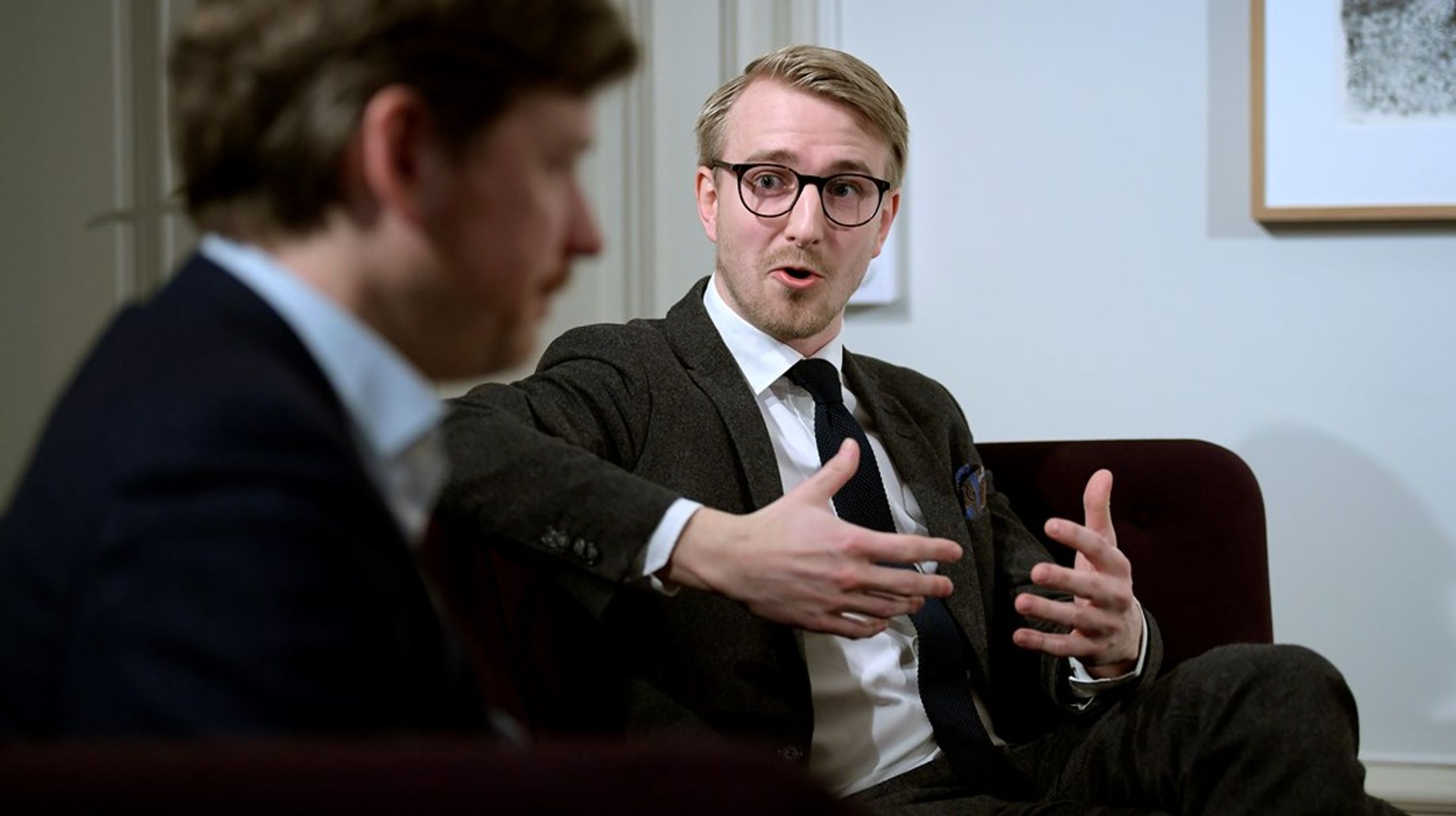 Centerpartiets Fredrik Christensson som lade utskottsinitiativet om en ny kunskapsmätning.