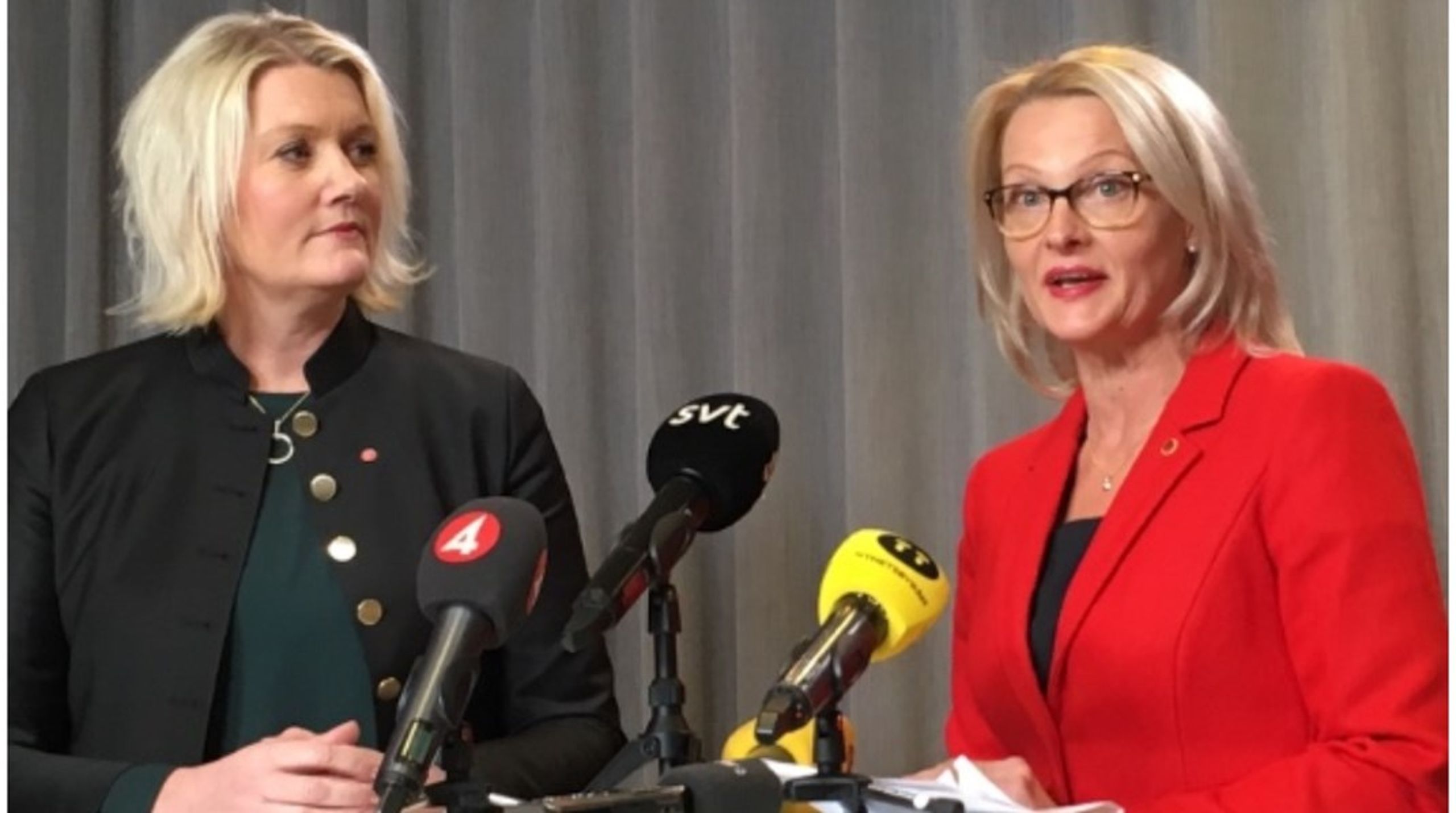 Lena Rådström Baastad (S) tillsammans med Heléne Fritzon (S) inför EU-valet.