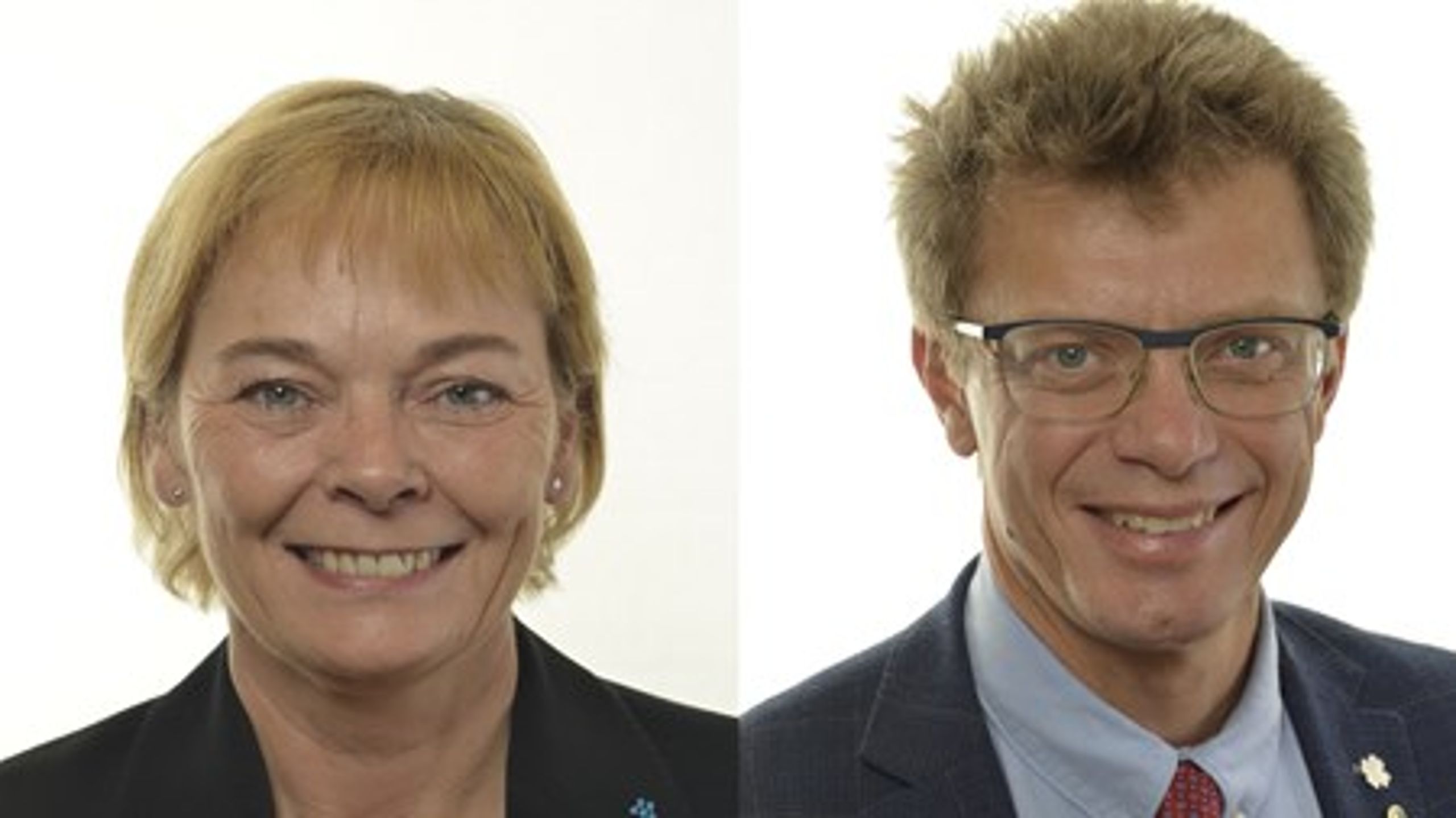 Ewa Thalén Finné (M) och Ola Johansson (C), ledamöter i civilutskottet.<br>