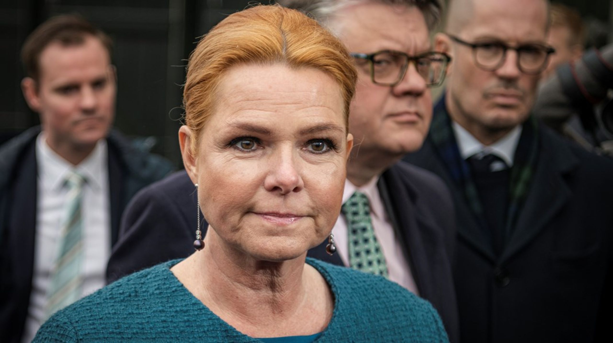 Det var en förvånad Inger Stöjberg som mötte pressen efter att domen mot henne lästs upp i Riksrätten.