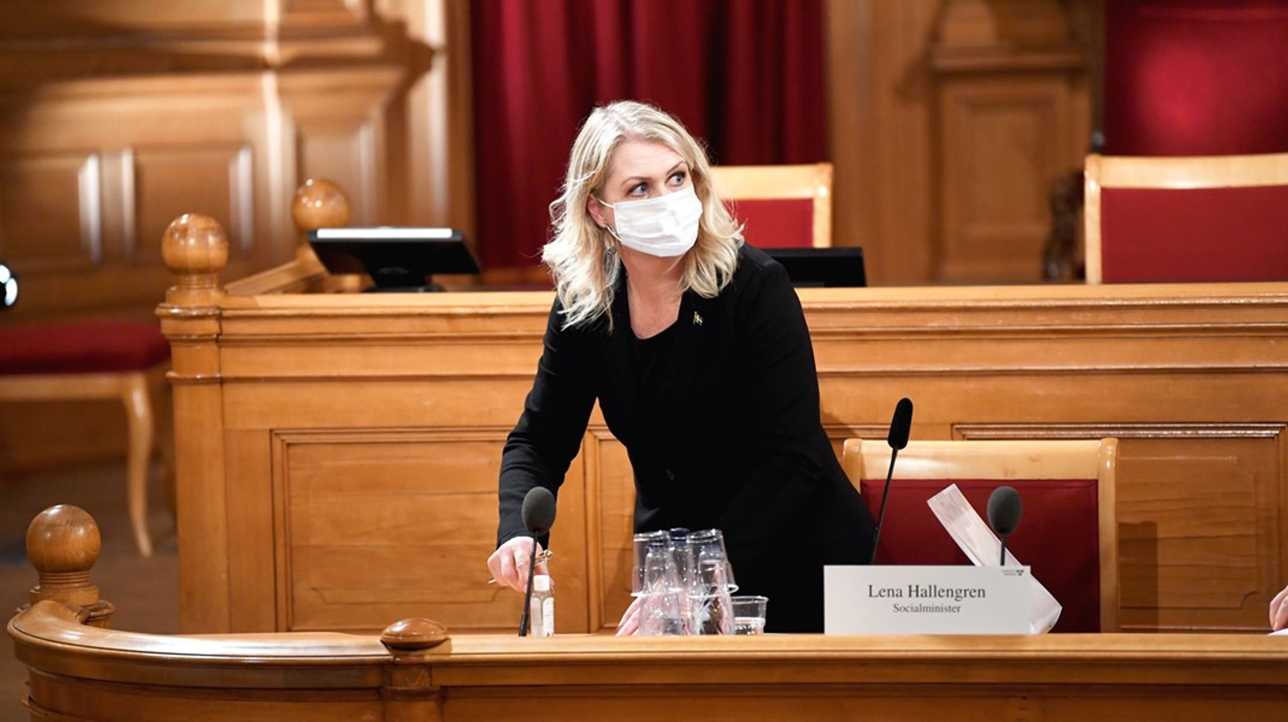 Socialminister Lena Hallengren (S) ska frågas ut under vårens KU-anmälningsärenden. Hon blev KU-anmäld även under 2021 och frågades då ut av konstitutionsutskottet (bild).