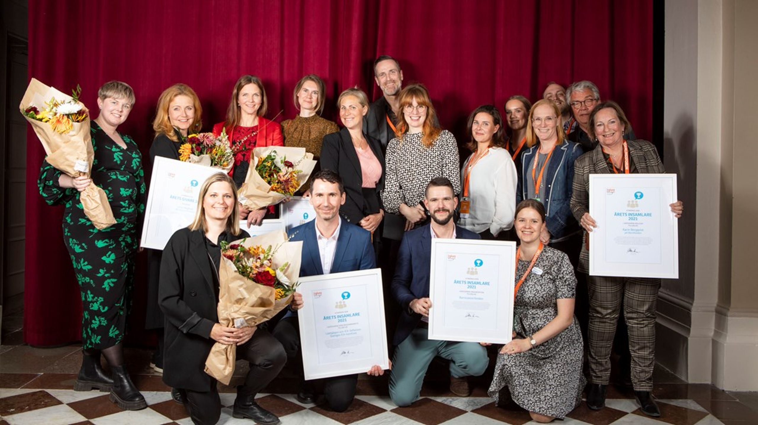 Vinnarna i Giva Sveriges pris Årets insamlare 2021.