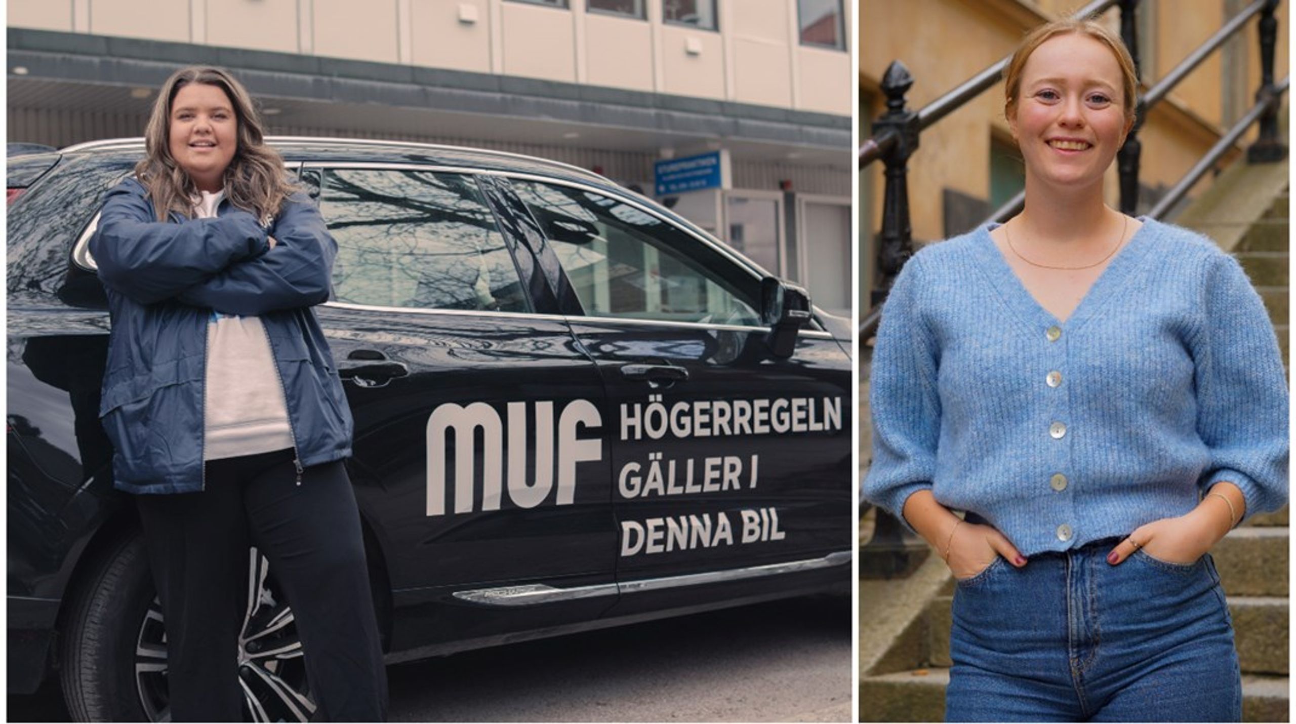 Moderata ungdomsförbundets ordförande Matilda Ekeblad och Grön ungdoms språkrör Rebecka Forsberg kraftsamlar för en intensiv valrörelse.