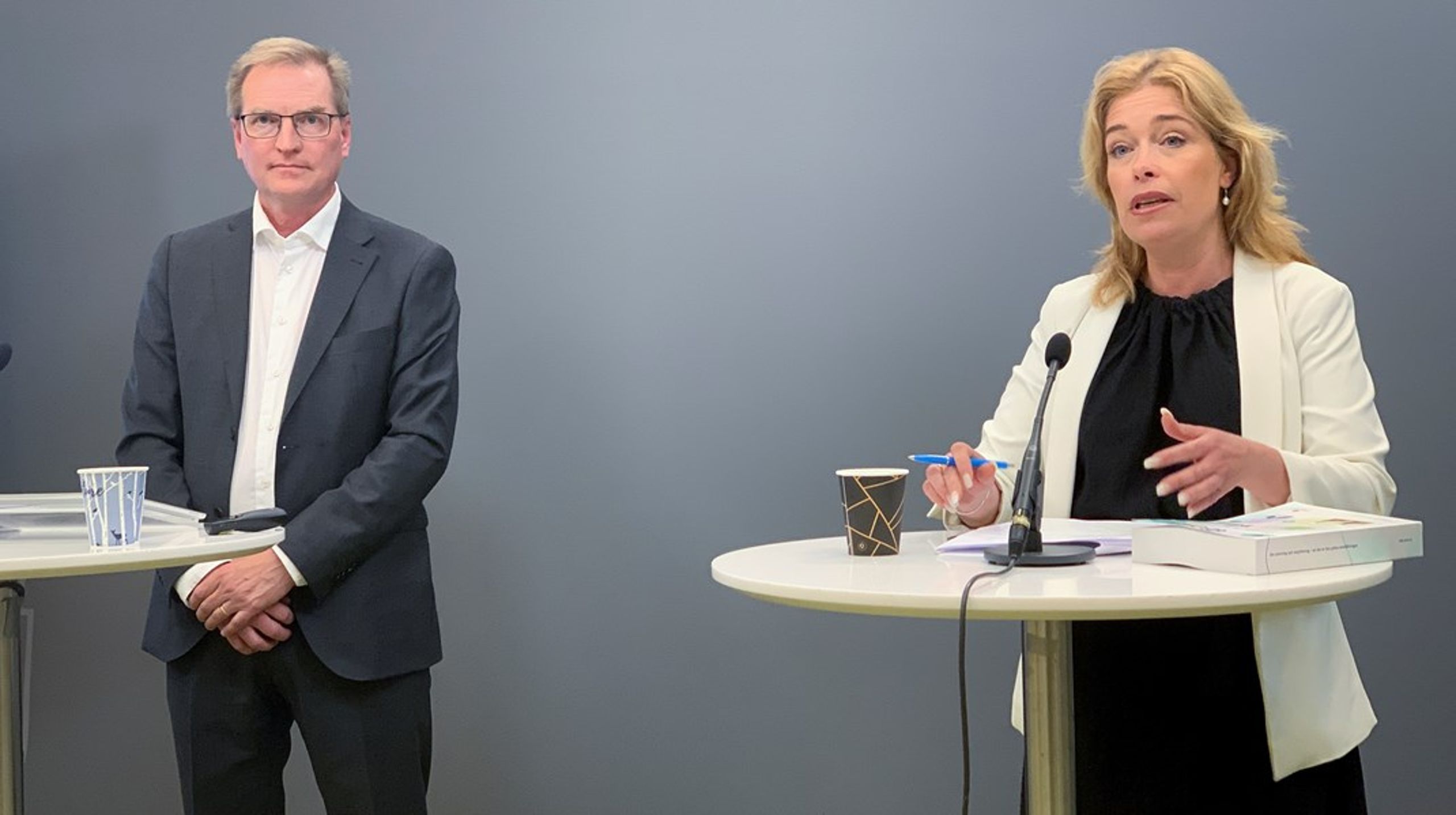 Utredare Peter Ardö och klimat- och miljöminister Annika Strandhäll (S).