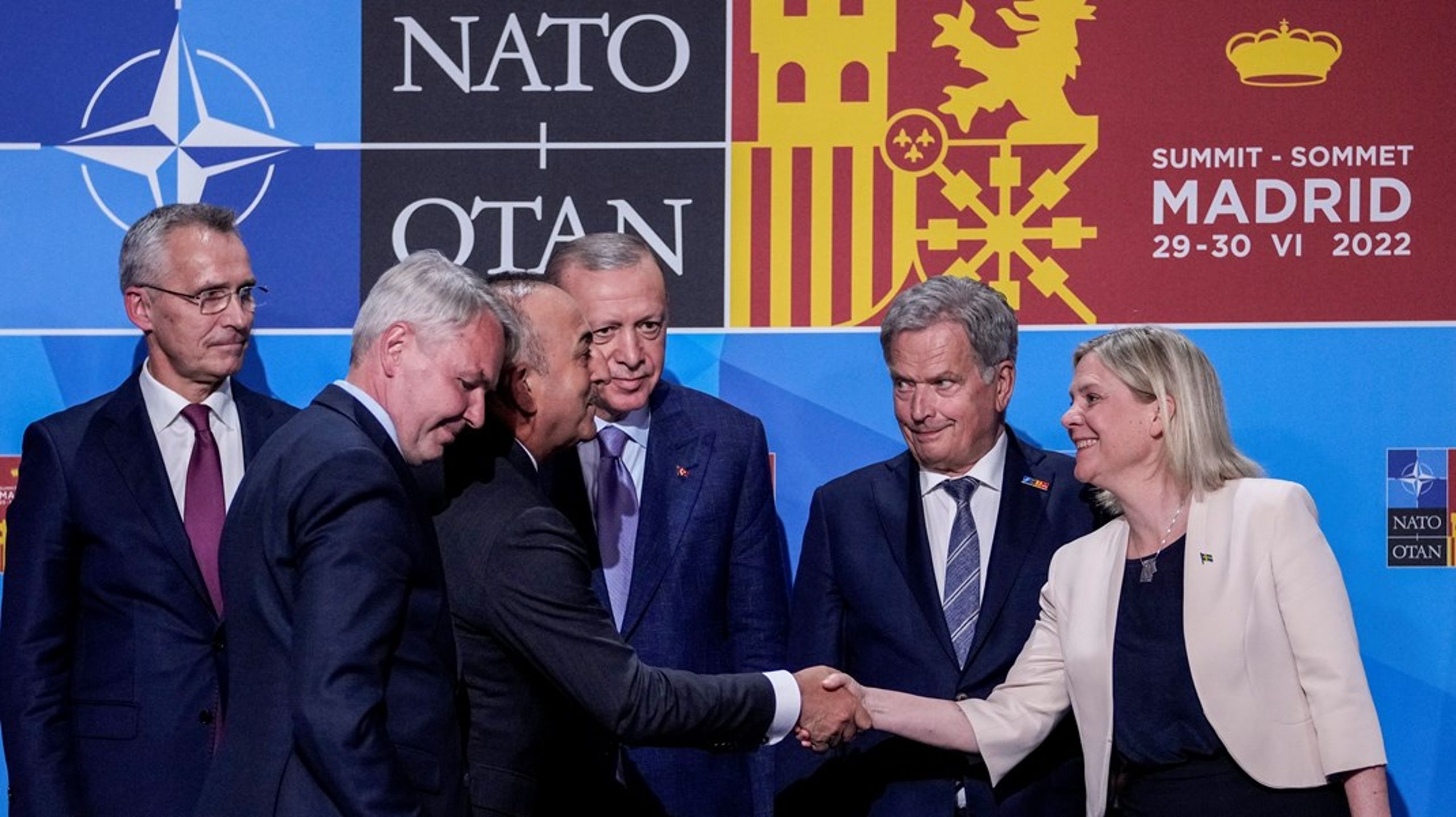 Vid Natos toppmöte i Madrid i juni medverkade både statsminister Magdalena Andersson och Finlands president&nbsp;Sauli Niinistö.