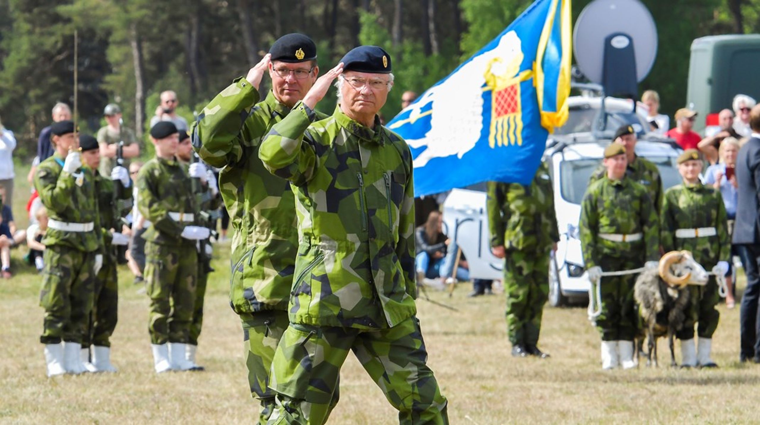 Kunglig glans. År 2018 återupprättades Gotlands regemente P18.