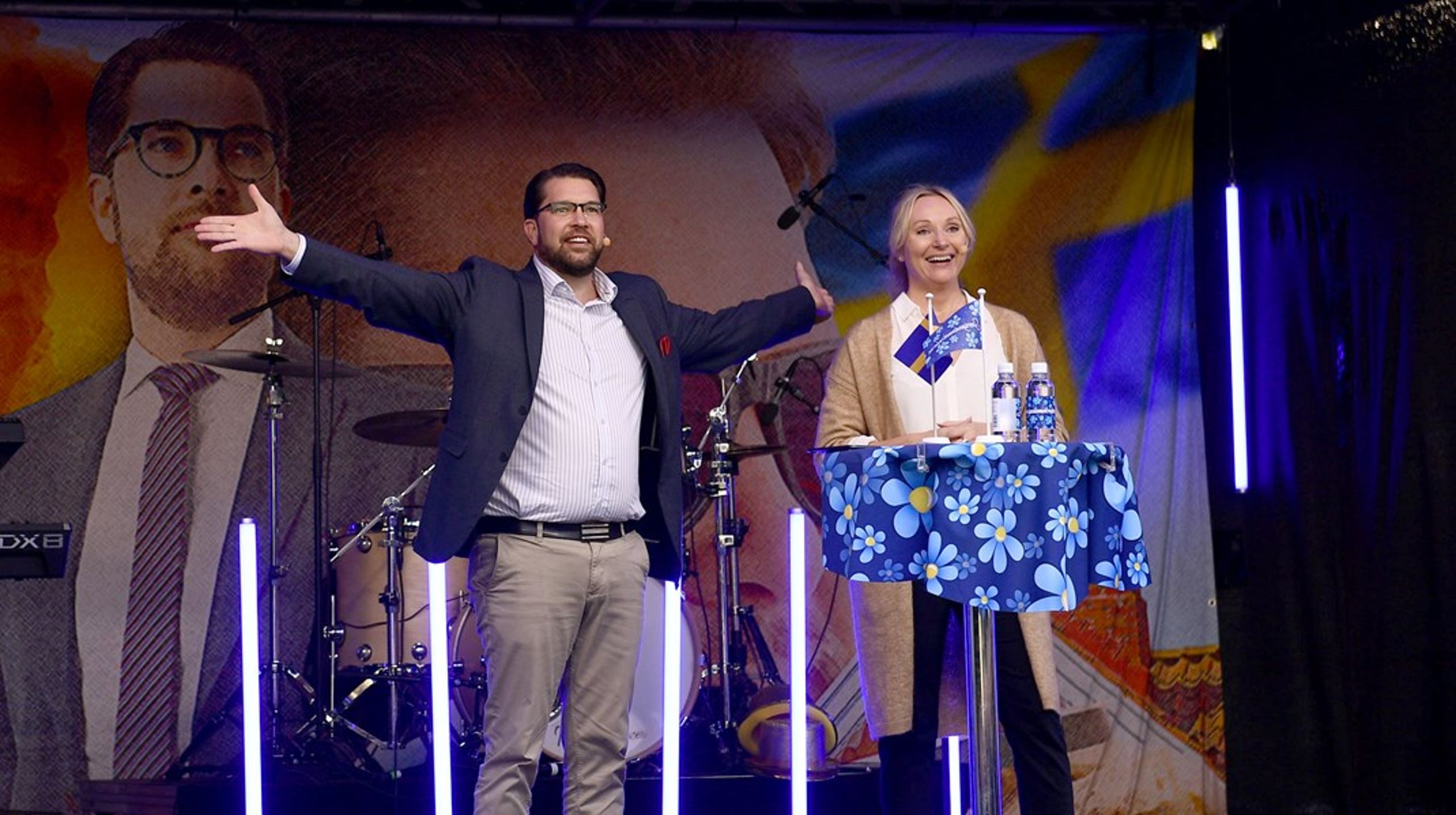 Jessica Stegrud och Jimmie Åkesson har bedrivit gemensam valkampanj i stora delar av Sverige under de senaste veckorna. Men Stegrud är samtidigt inte säker på att hon kommer att ta sin riksdagsplats. <br>