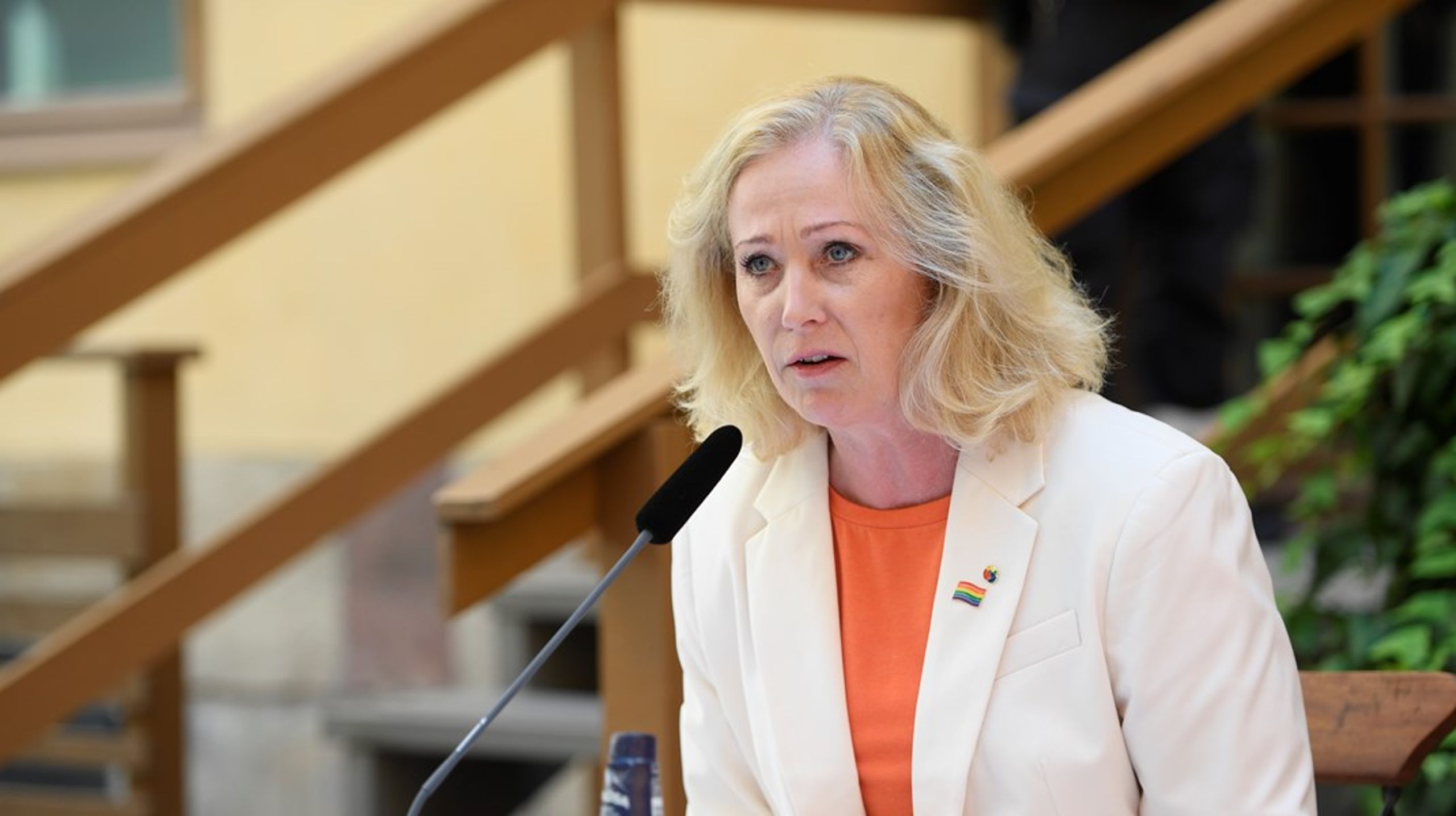 Tidigare kulturministern Jeanette Gustafsdotter (S), var den som lämnade över propositionen till riksdagen i somras. Nu dras den tillbaka.