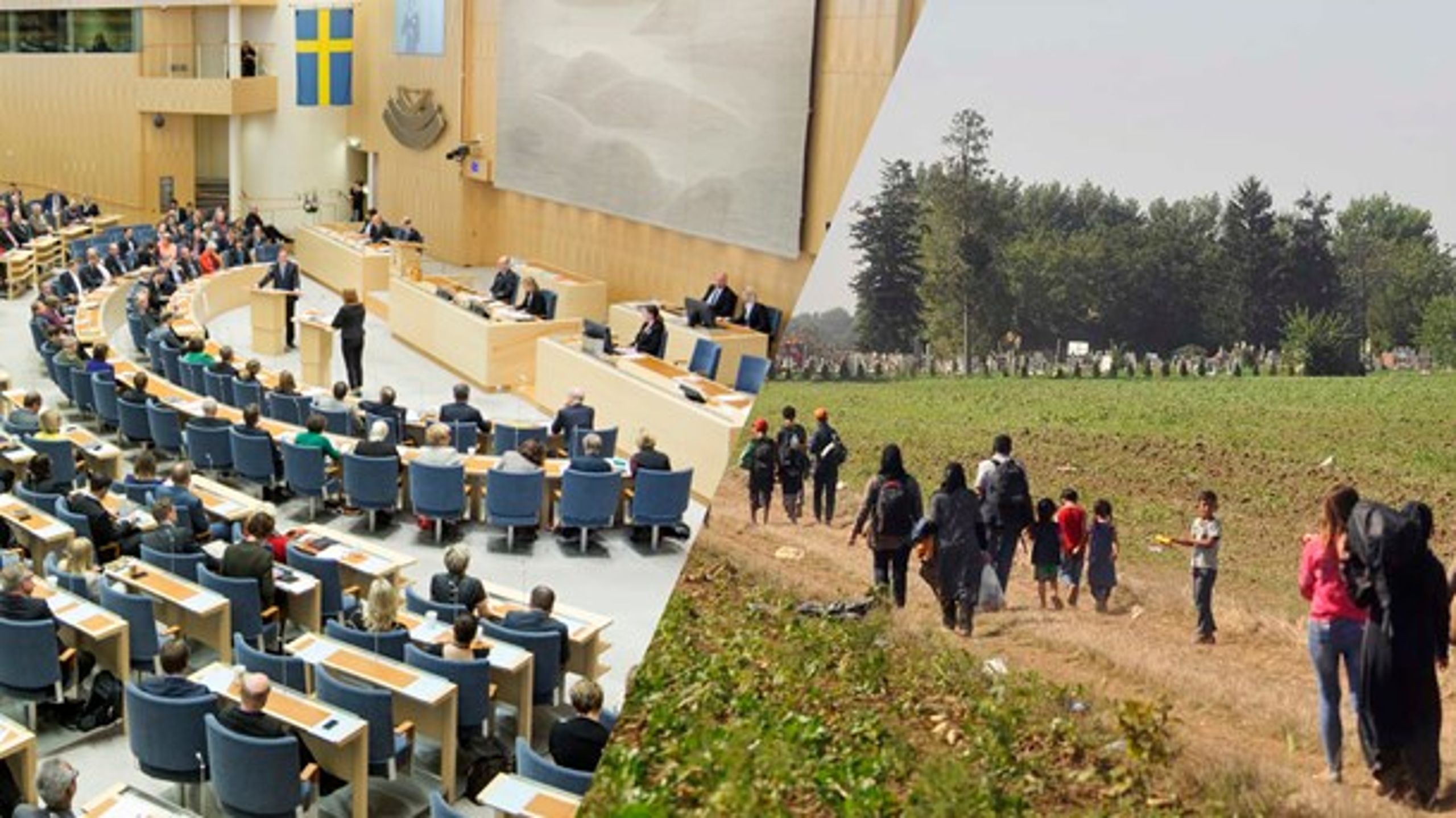 Regeringens förslag innebär att möjligheten att söka asyl i Sverige försvagas, enligt kritiker i riksdagen.