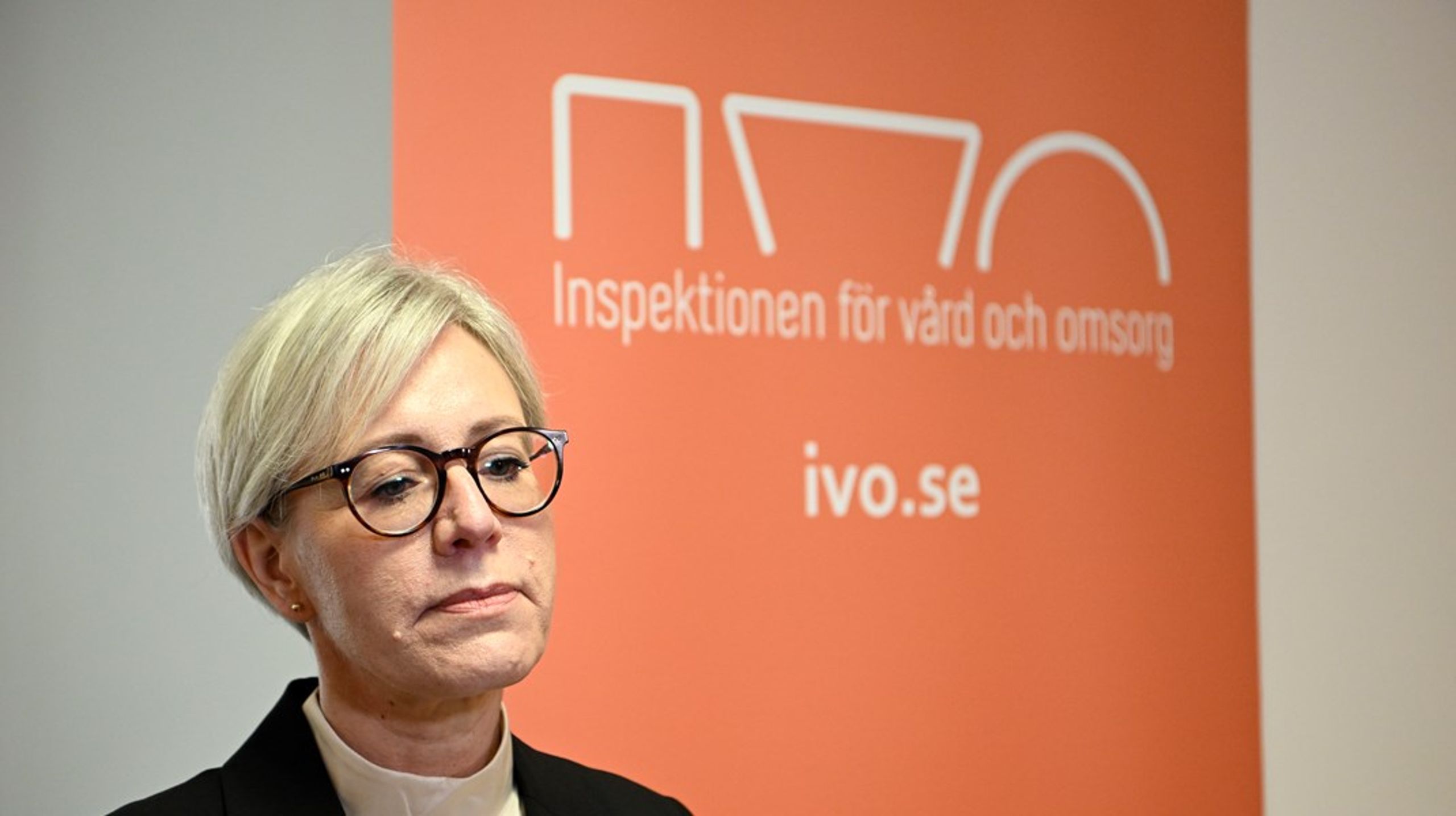 IVO:s generaldirektör Sofia Wallström på en pressträff där rapporten presenterades.