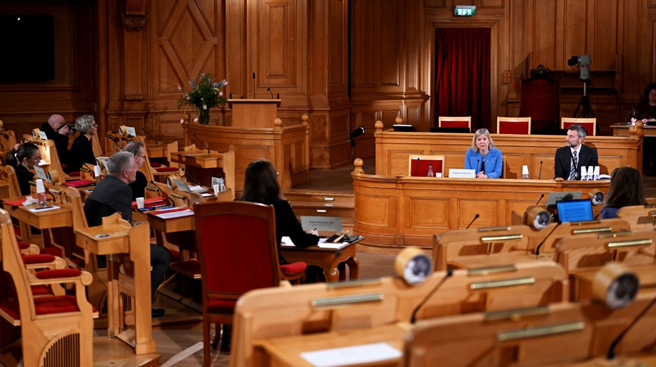 Våren 2022 var statsminister Magdalena Andersson (S) på utfrågning hos KU. Hon är anmäld även i denna runda.<br>