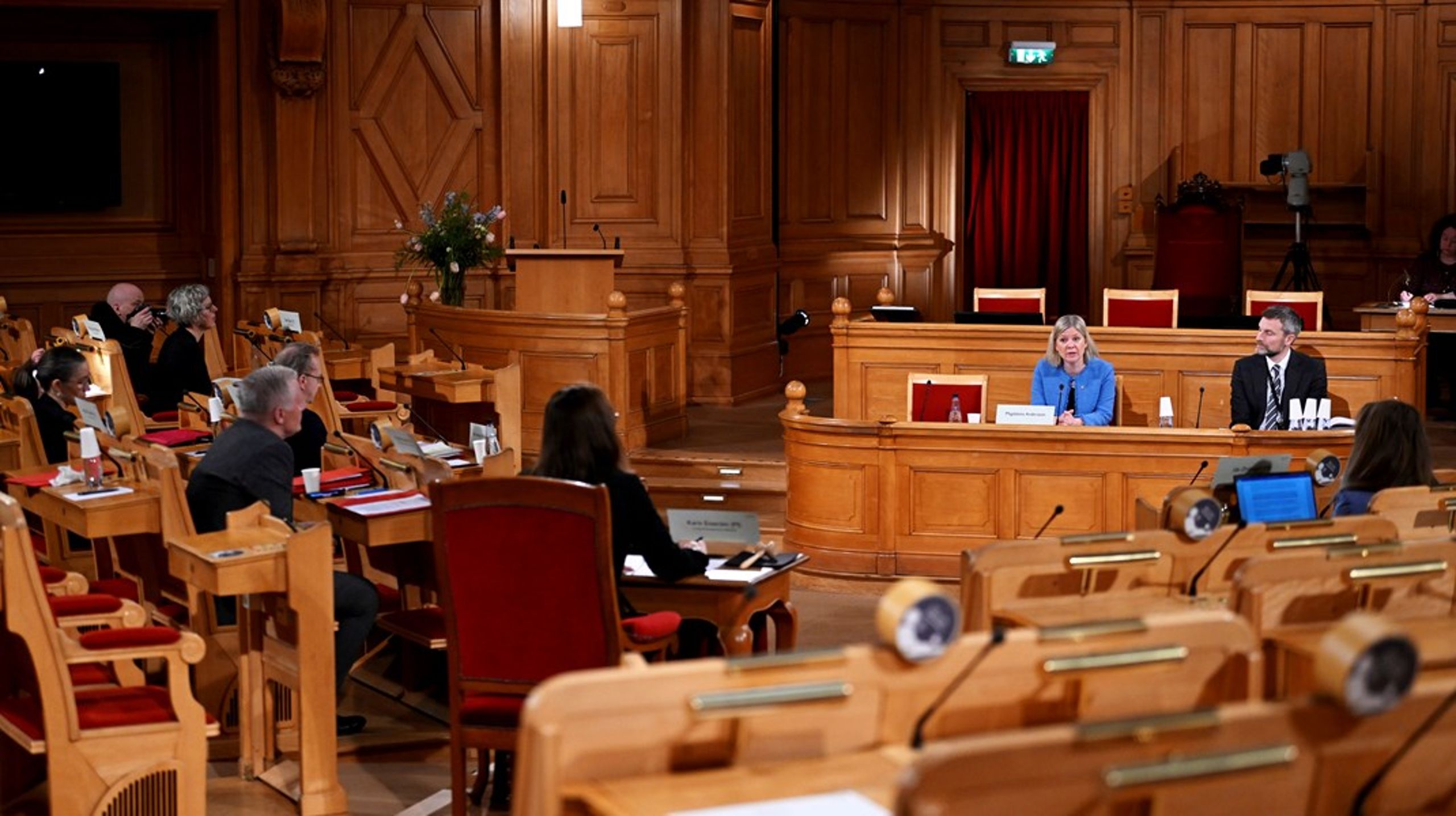 Våren 2022 var statsminister Magdalena Andersson (S) på utfrågning hos KU. Hon är anmäld även i denna runda.