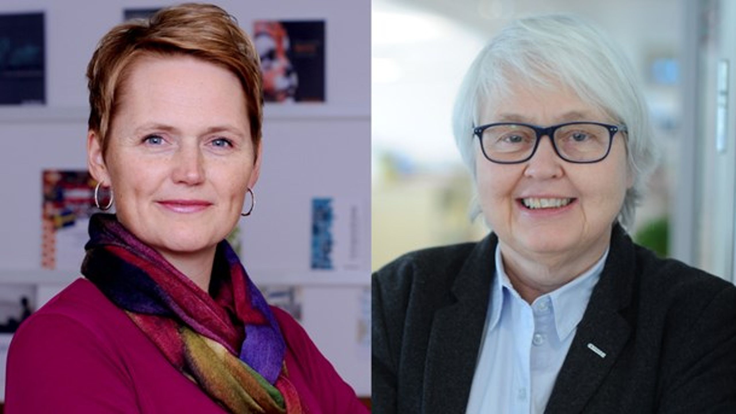Anna-Karin Hatt, VD, och&nbsp; Marie Silfverstolpe, Socialförsäkringsexpert på Almega.<br>