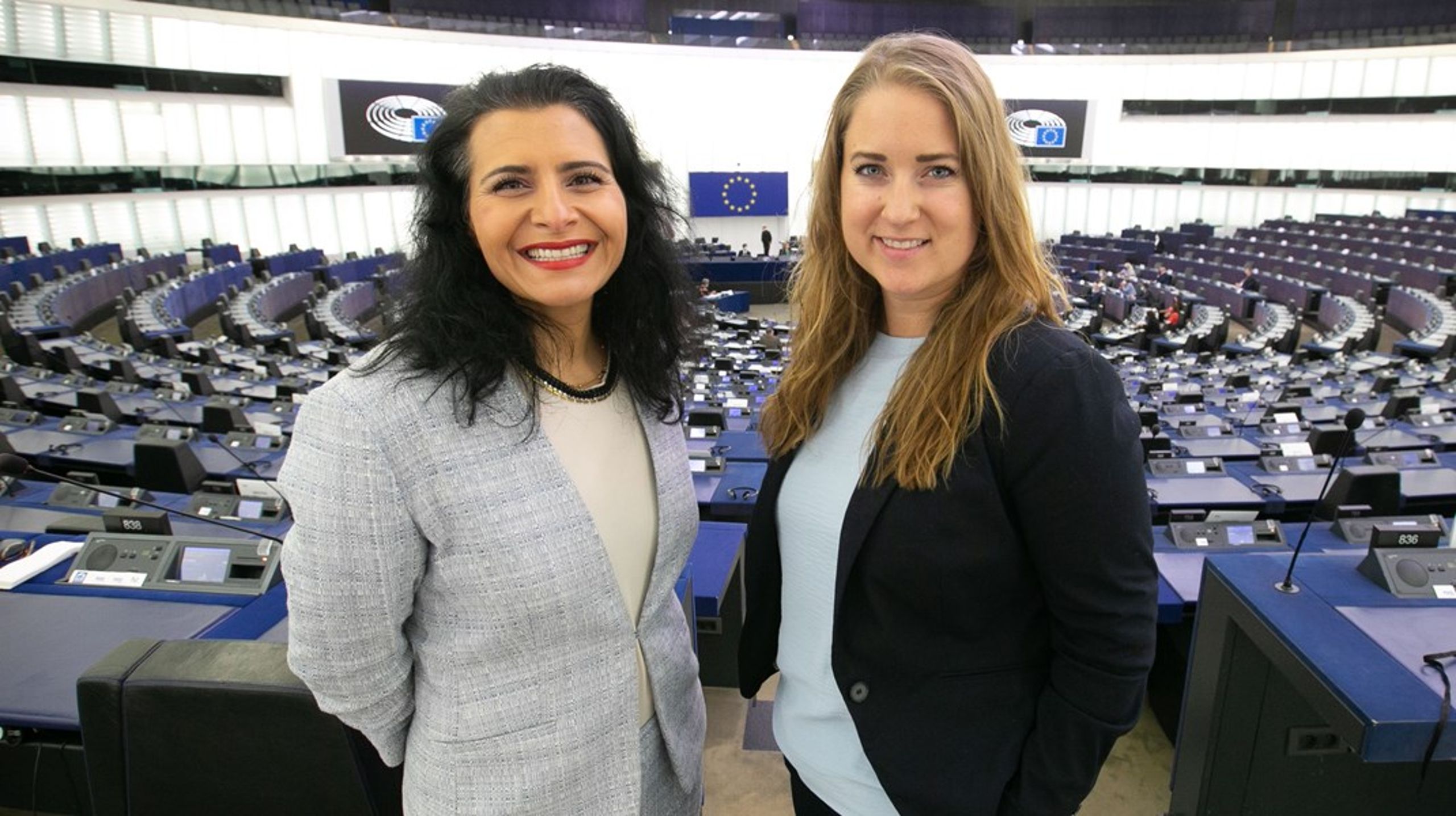 Abir Al-Sahlani&nbsp;och Emma Wiesner hoppas på ytterligare en mandatperiod i EU-parlamentet.
