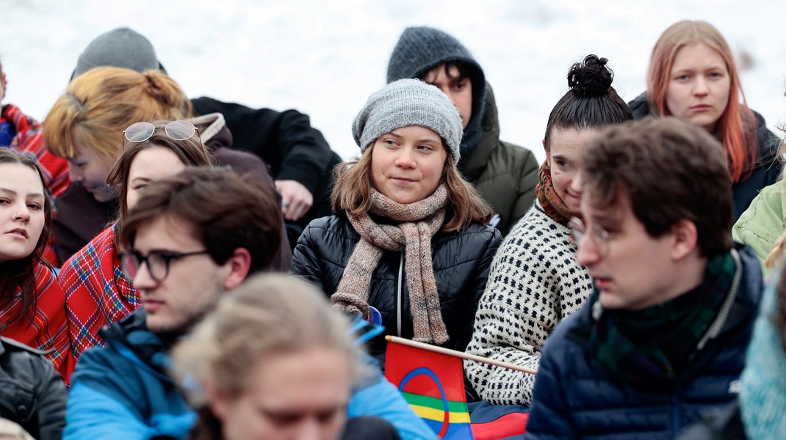 Greta Thunberg fördes bort av polis under demonstrationerna mot vindkraftparken i Fosen.