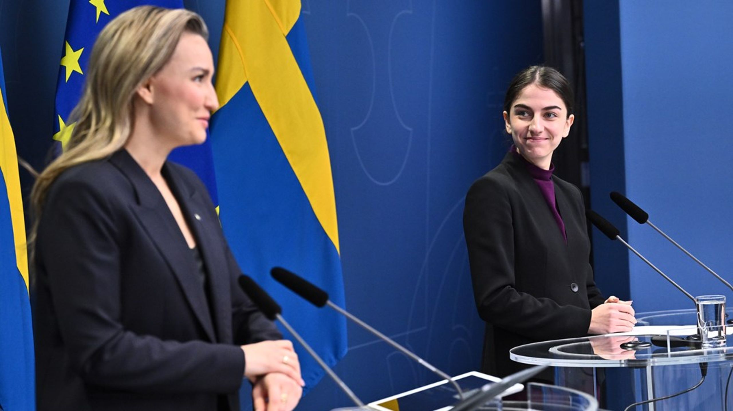 Klimatminister Pourmokhtari (L) och energiminister Busch (KD) har ett digert arbete framför sig om Sverige ska&nbsp;kunna nå 2030-målen.