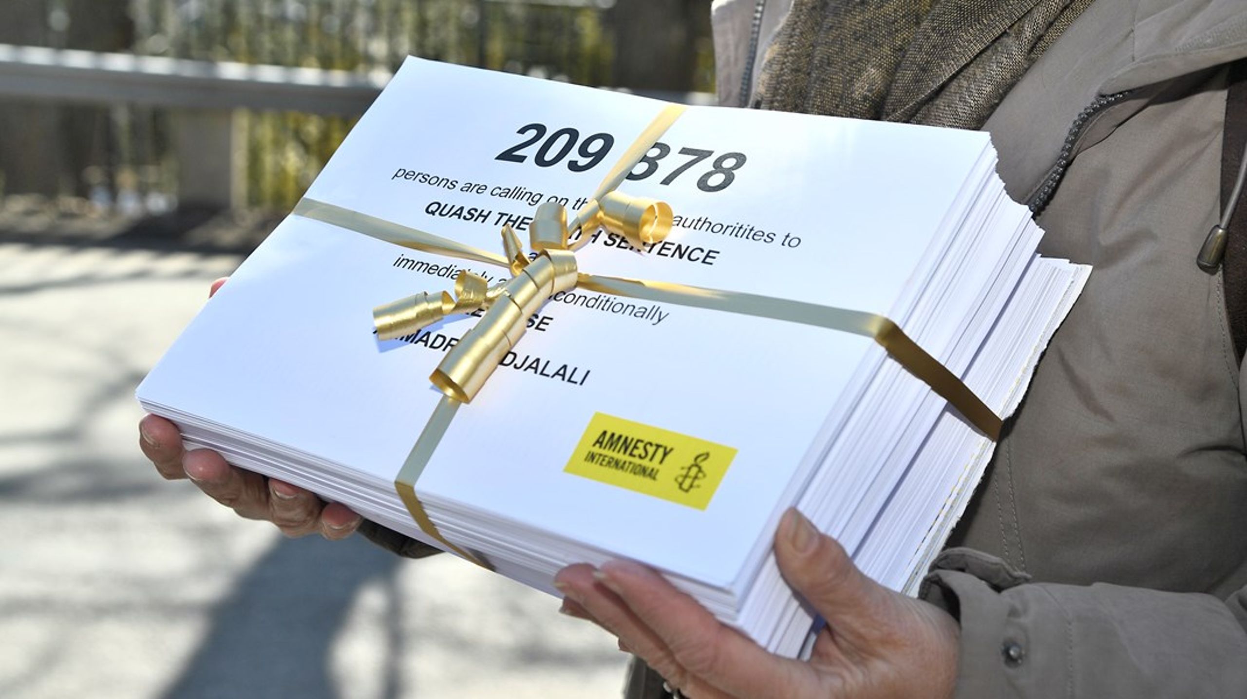 I mars 2018 lämnades över 200 000 namnunderskrifter över till Irans ambassad i protest mot dödsdomen.&nbsp;