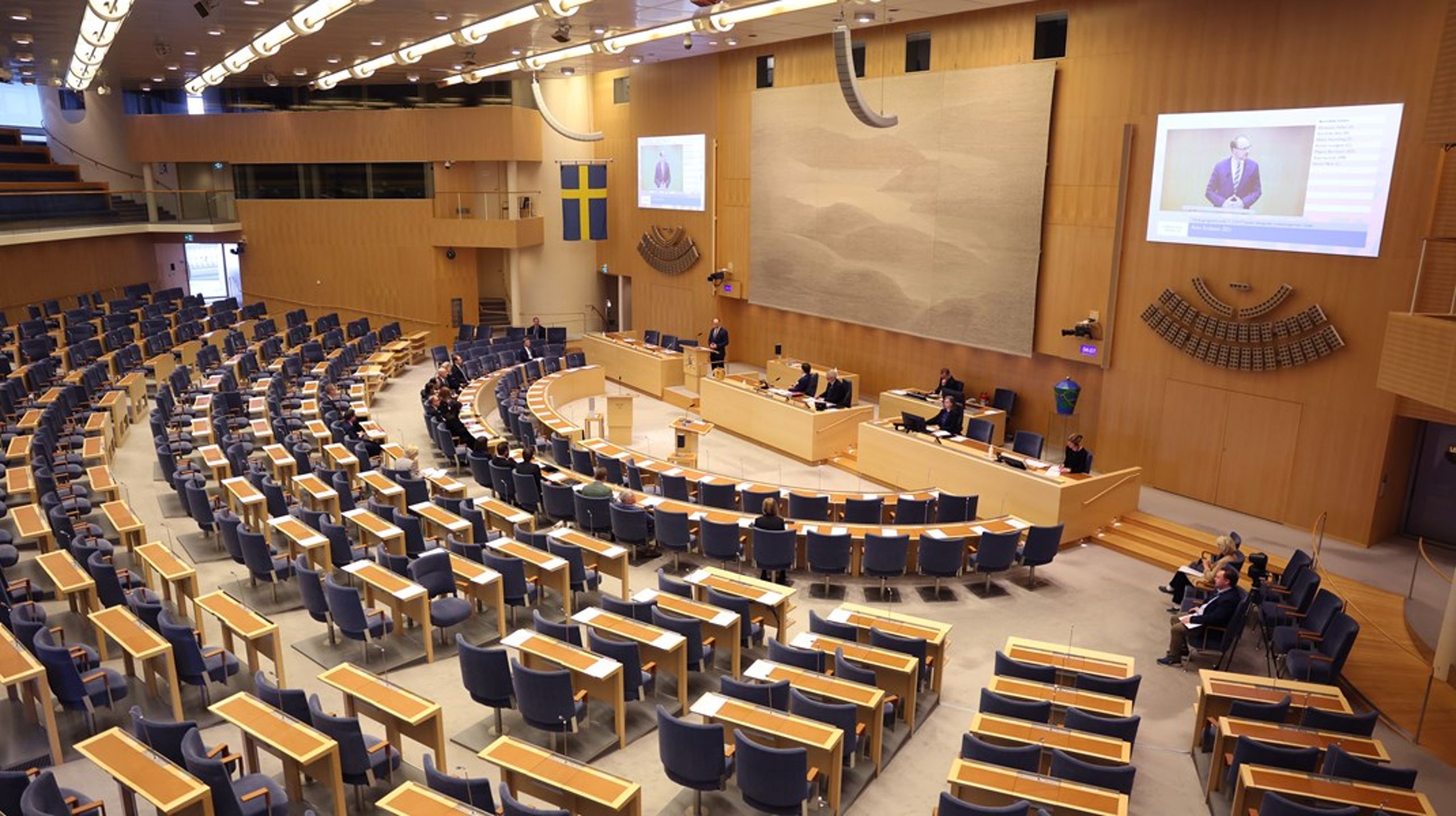 Riksdagen antog förslaget med röstsiffrorna 268–34. MP och V röstade mot. (Arkivbild)&nbsp;