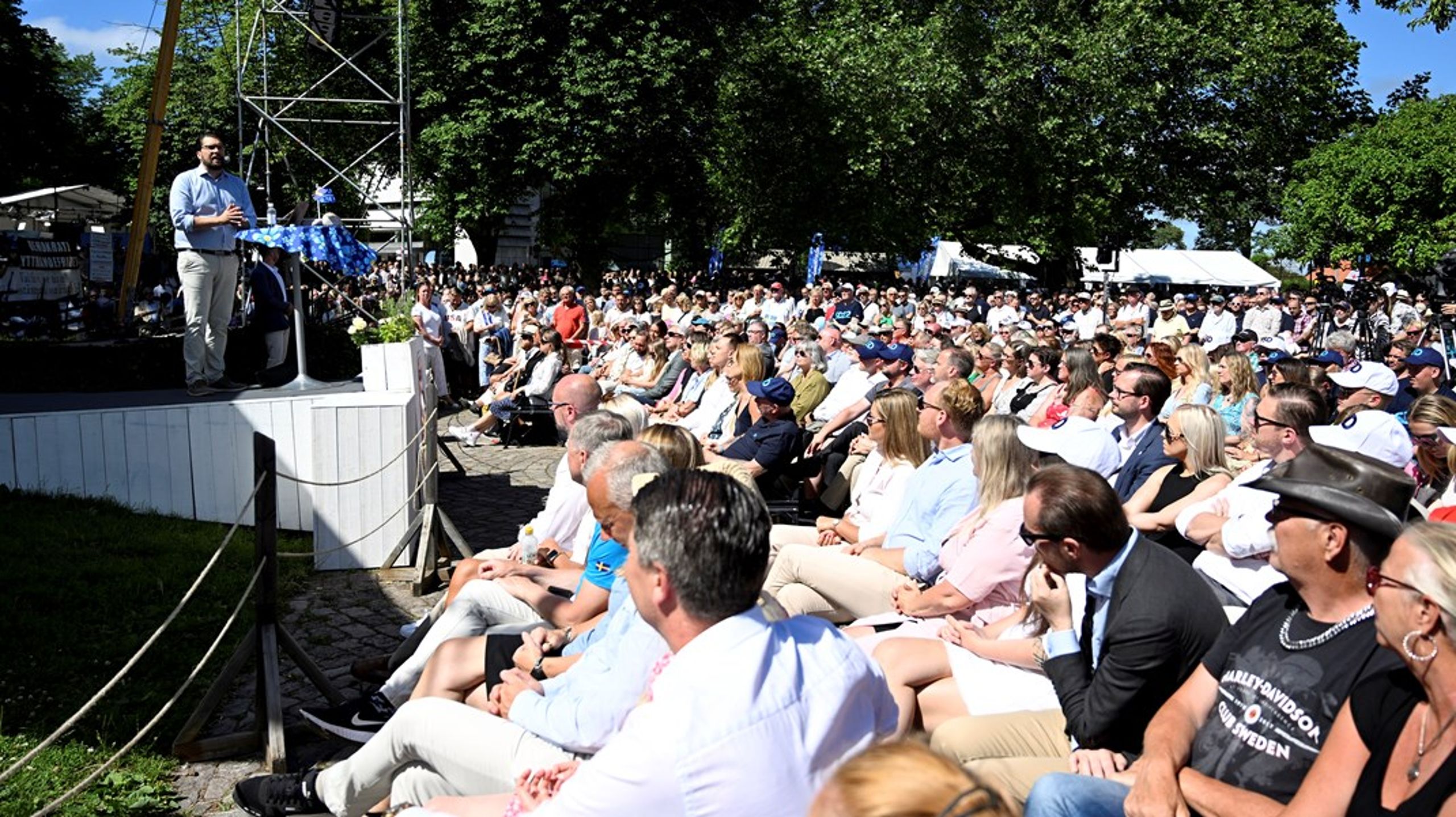 2022 höll Jimmie Åkesson tal på Almedalens scen. Så blir det inte i år.