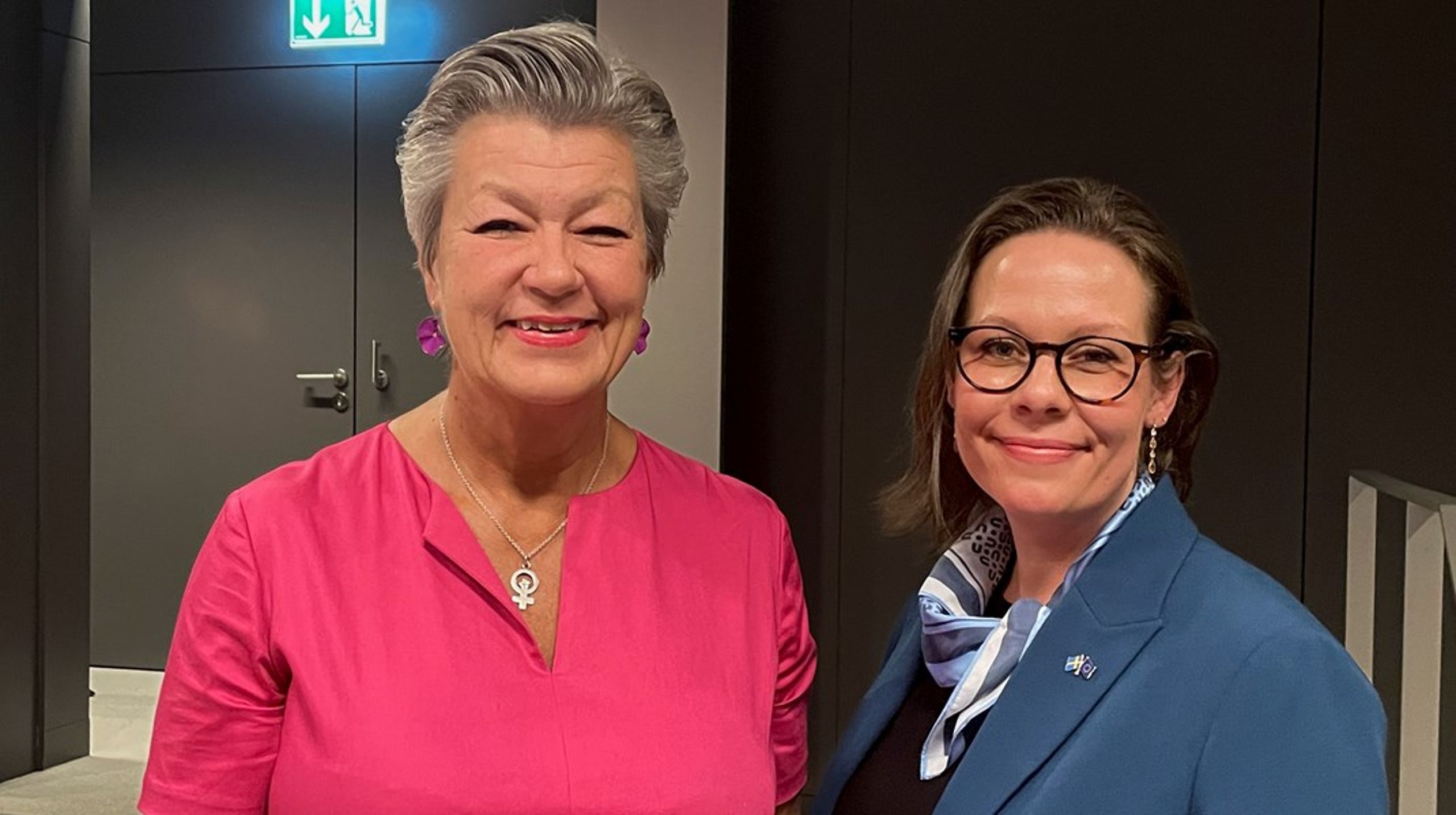 EU-kommissionär Ylva Johansson (S) och migrationsminister Maria Malmer Stenergard (M) har varit nyckelspelare under processen.
