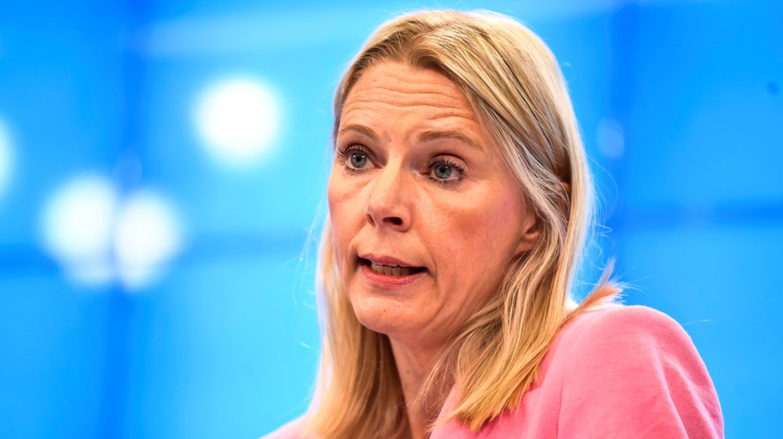Socialdemokraternas partiledare Magdalena Andersson höll tillsammans med partiets utbildningspolitiska talesperson Åsa Westlund en pressträff om åtgärder på skolområdet.&nbsp;