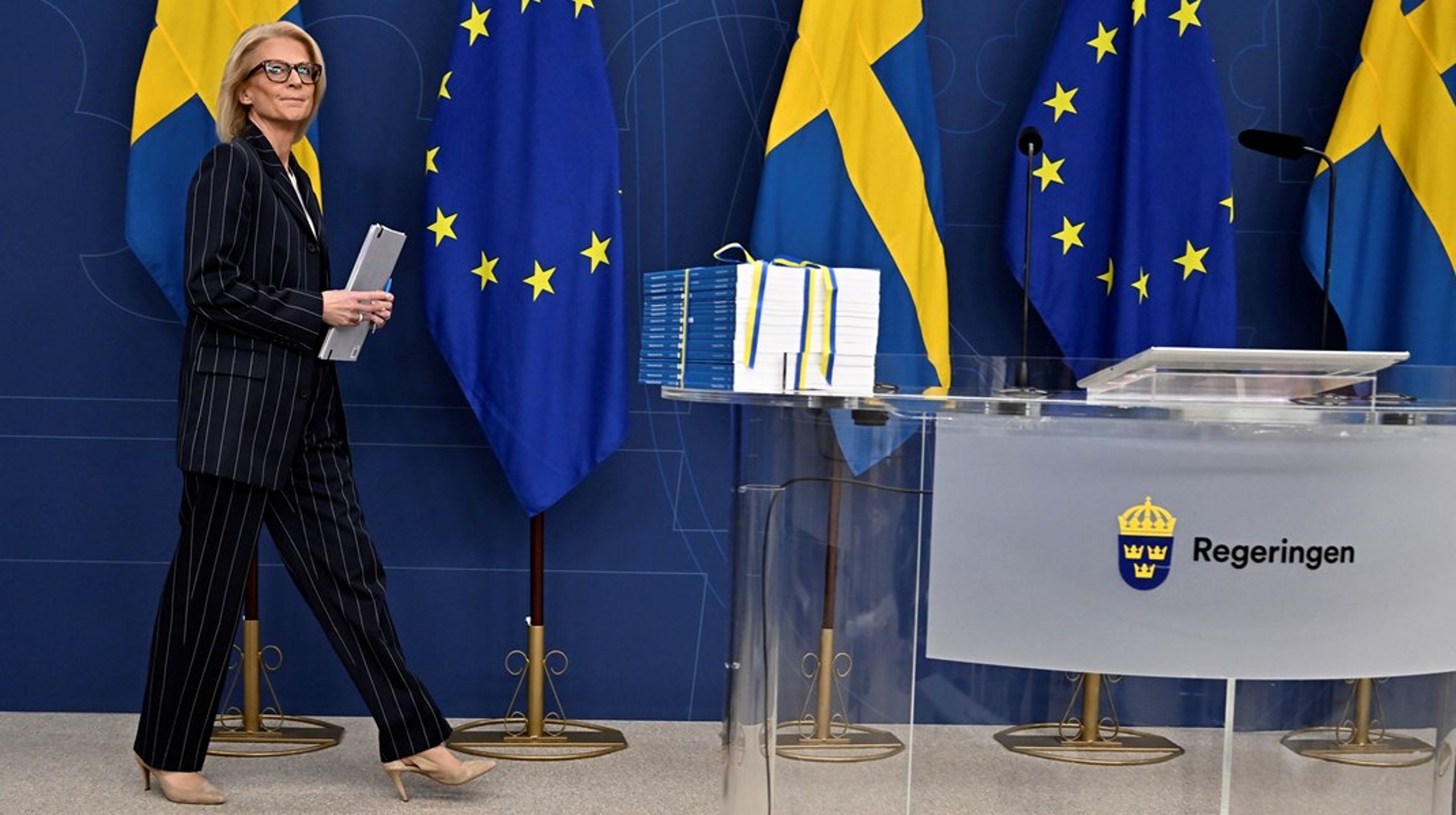 Det är statens absolut viktigaste uppgift att se till att svenska folket kan känna sig trygga, säger finansminister Elisabeth Svantesson under budgetpresentationen.