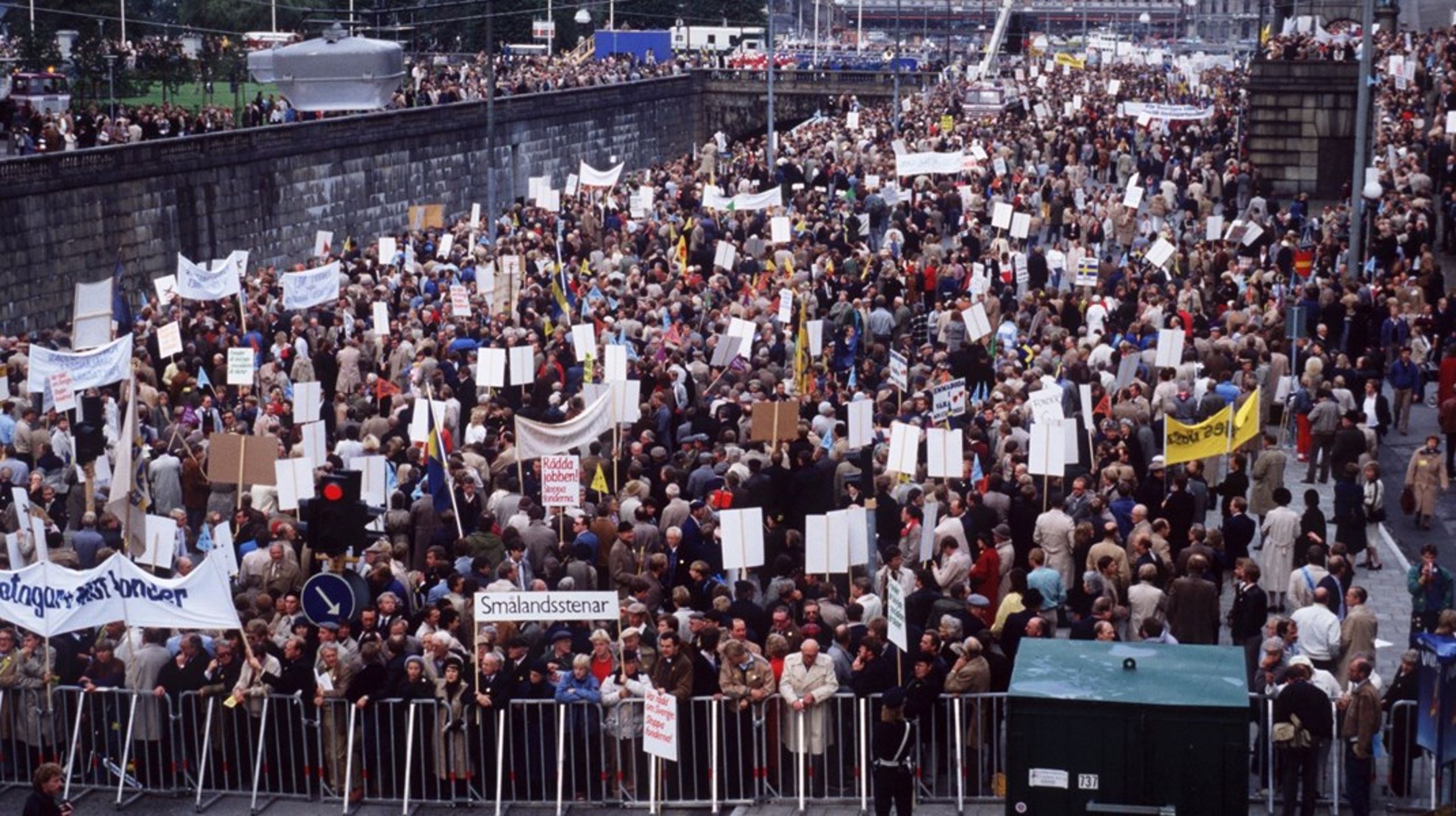 Demonstrationerna mot löntagarfonderna för 40 år sedan.