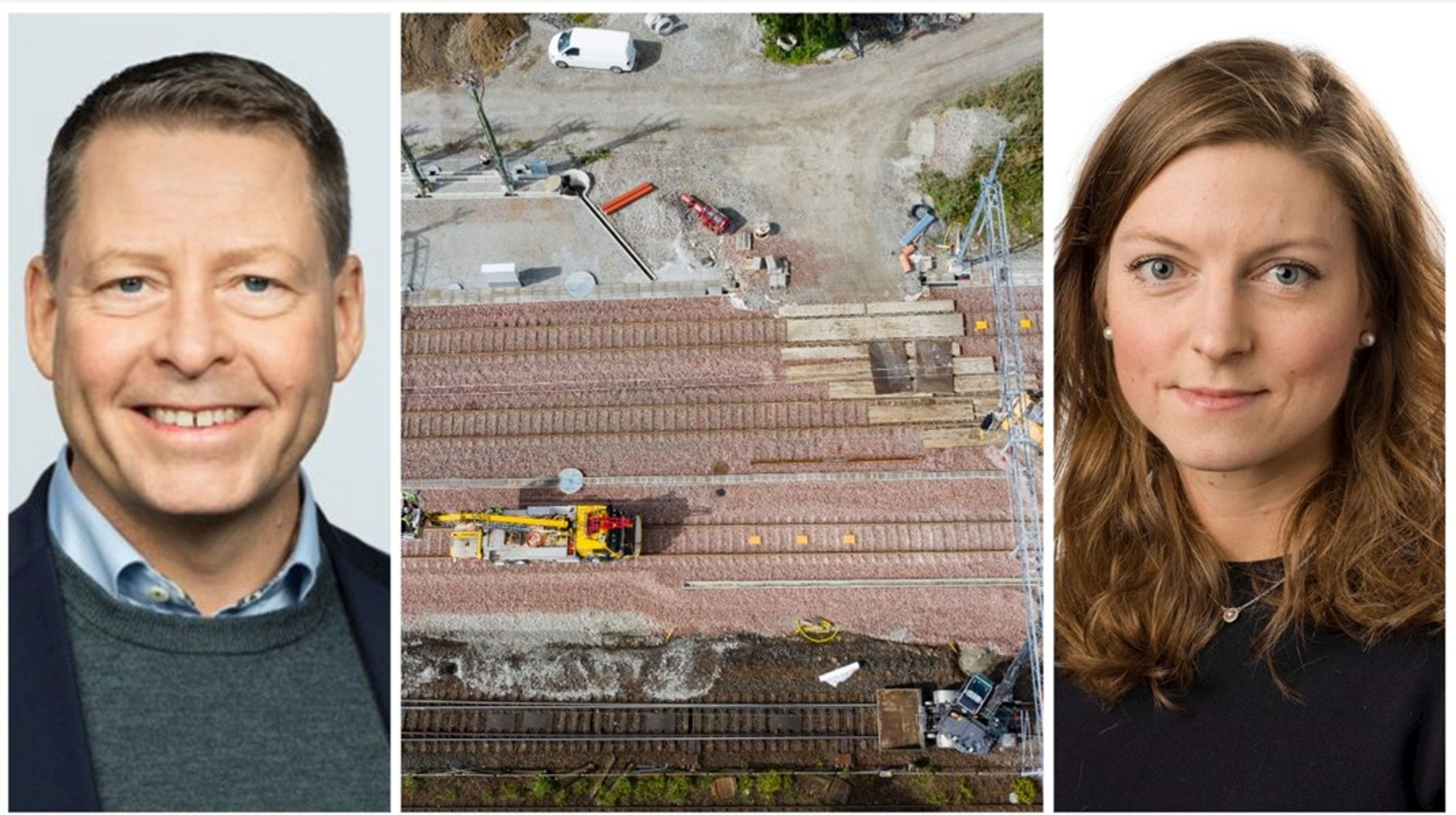 Ska det bli fyrspårsjärnväg på större delar av nya Göteborg-Borås-järnvägen behöver ytterligare pengar komma till. Per Vorberg (M) och Louise Jeppsson (V) representerar två av parterna i förhandlingen.<br>