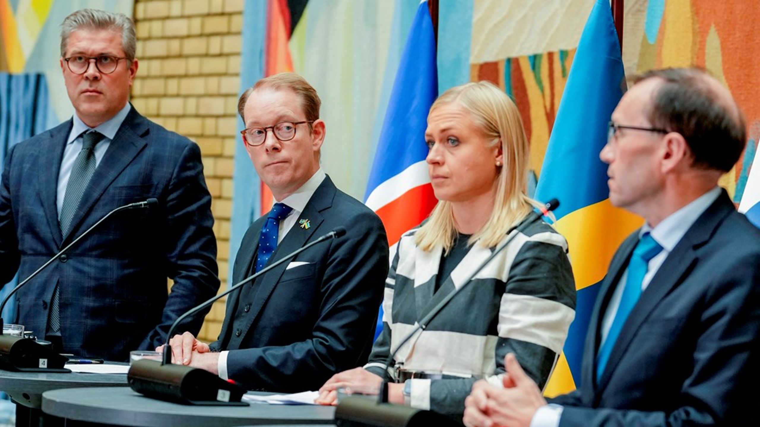 Tobias Billström tillsammans med nordiska utrikesministerkollegor i Oslo.