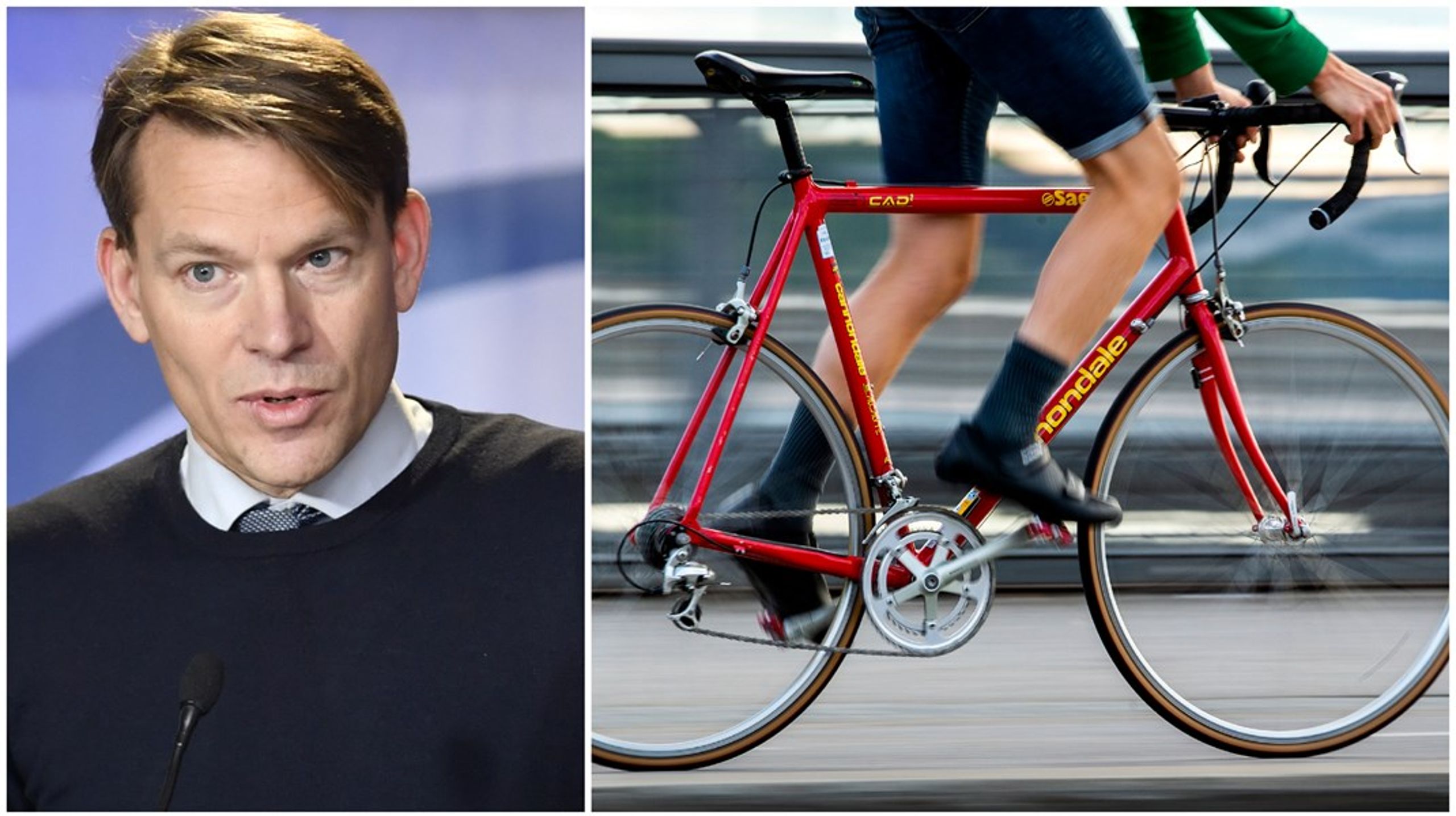 Altinget kan inte bekräfta att cyklisten till höger inte är PM Nilsson.