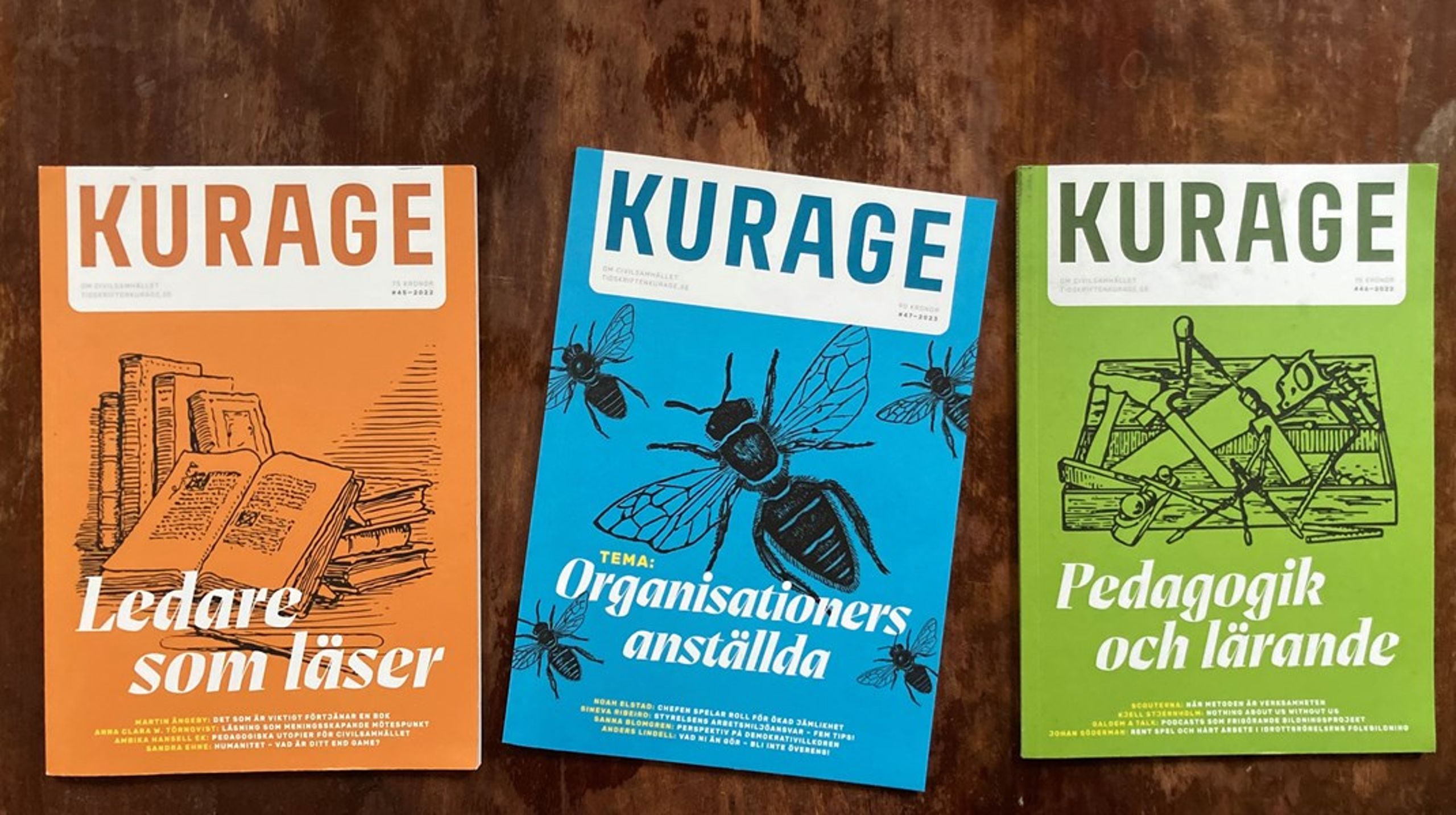 Varje nummer av Kurage har haft ett tema. Sedan starten har 49 tryckta nummer givits ut.<br>