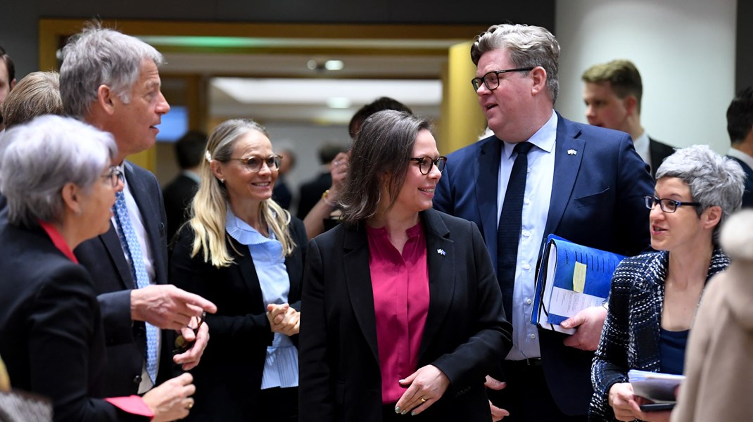 Migrationsminister Maria Malmer Stenergard (M) och justitieminister Gunnar Strömmer (M) är två av de ministrar som passerar revy i ministerrådet i Bryssel i veckan.&nbsp;