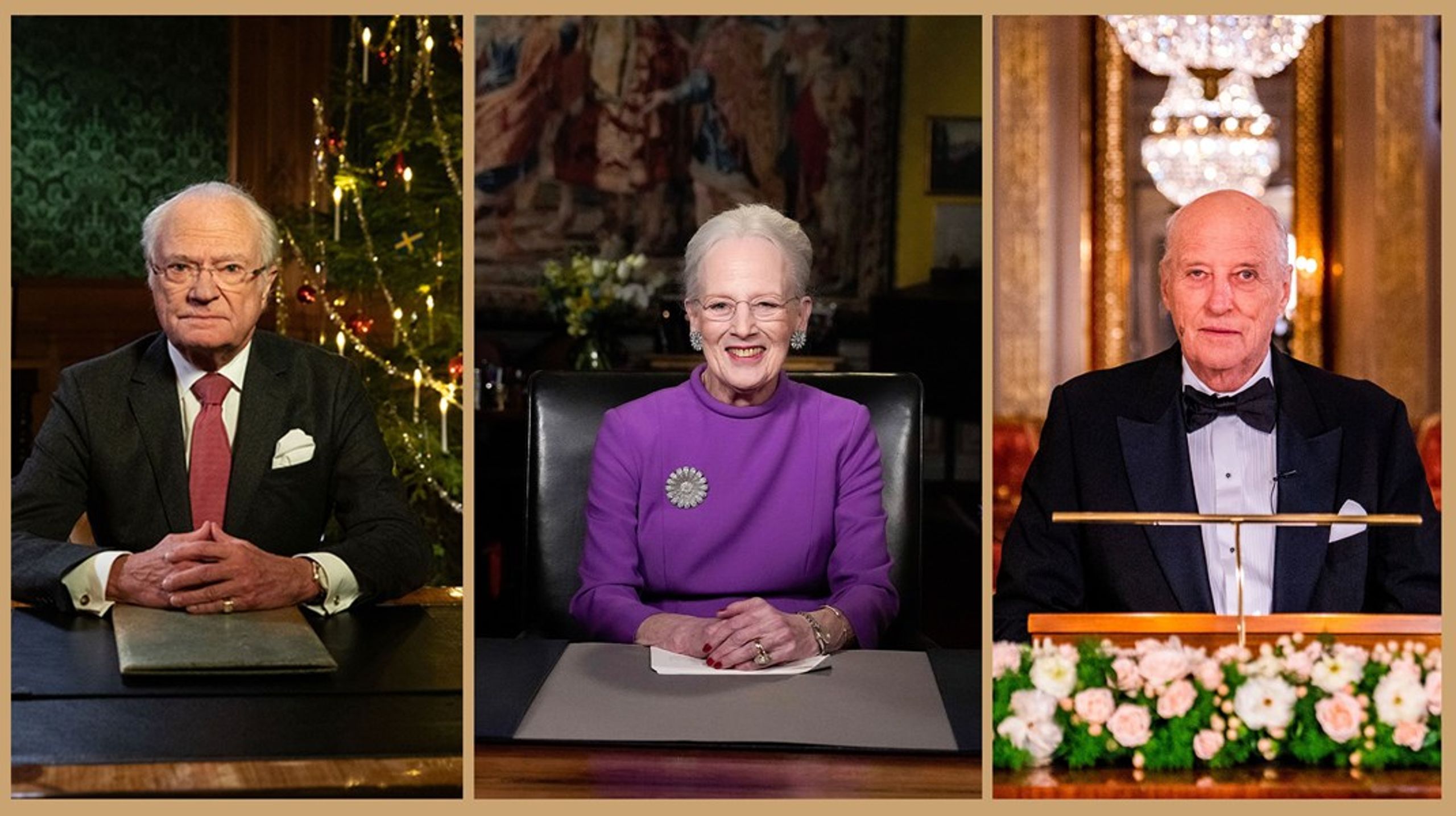 <span>De nordiska monarkerna har alla hållit tal till sina nationer i december och alla tre har också berört känsliga politiska frågor.&nbsp;<br></span>