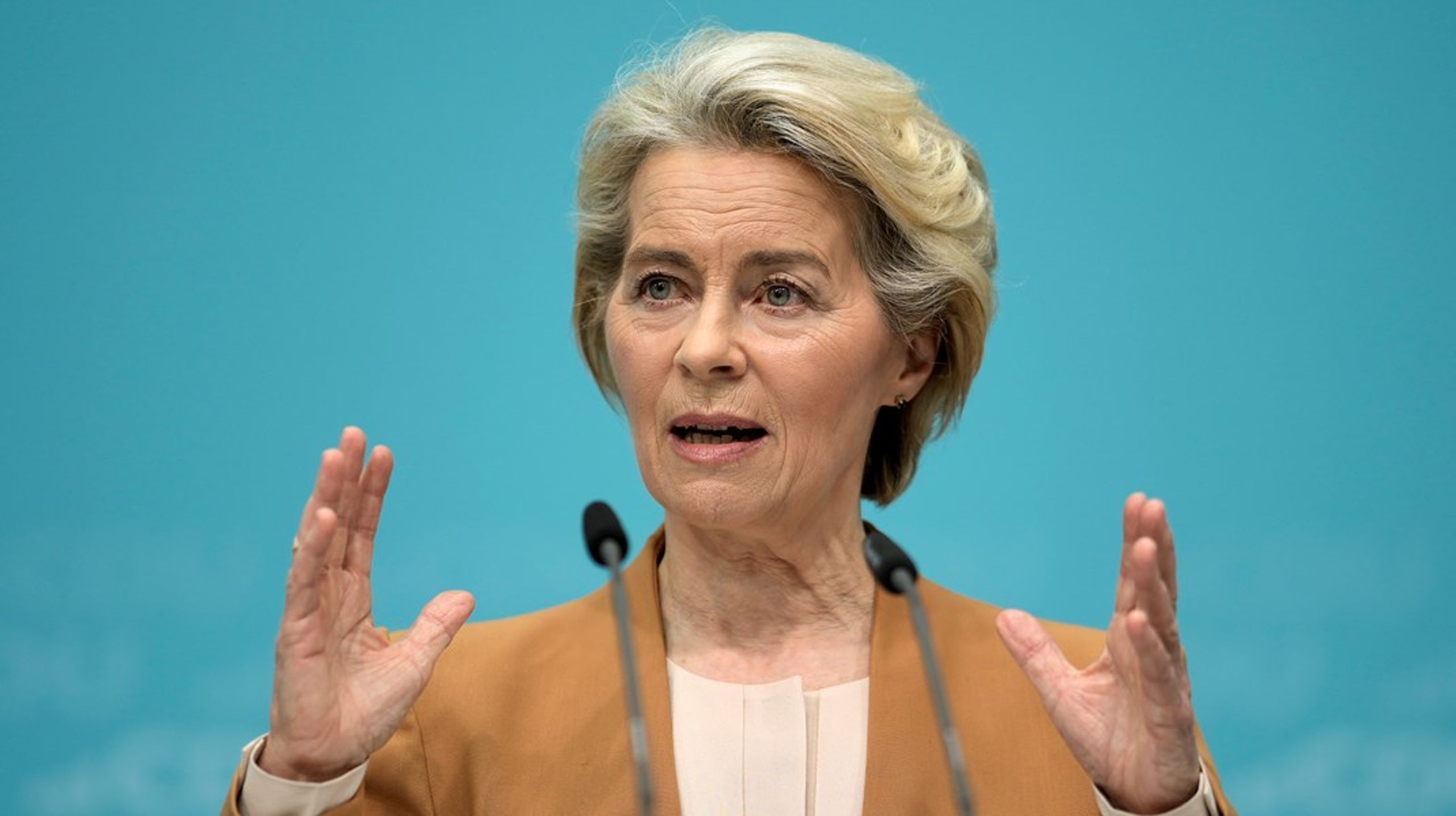 Ställer upp för omval till posten som ordförande för EU-kommissionen. Vid säkerhetskonferensen i München sade Ursula von der Leyen att hon vill se en ny kommissionärsportfölj.