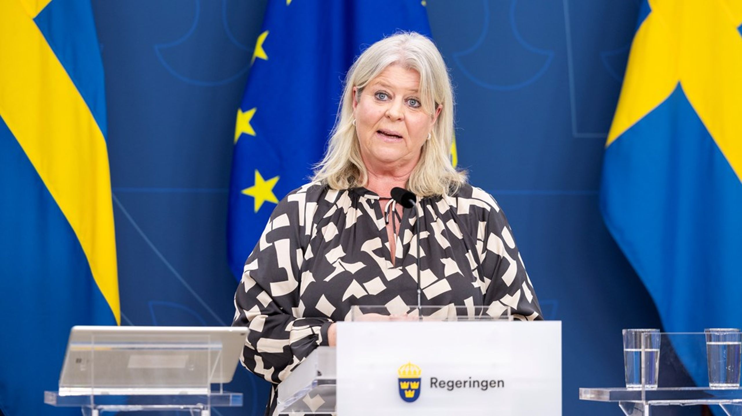 Socialtjänstminister Camilla Waltersson Grönvall&nbsp; (M) har kallat till pressträff i dag om förstärkningsteam inom socialtjänsten.