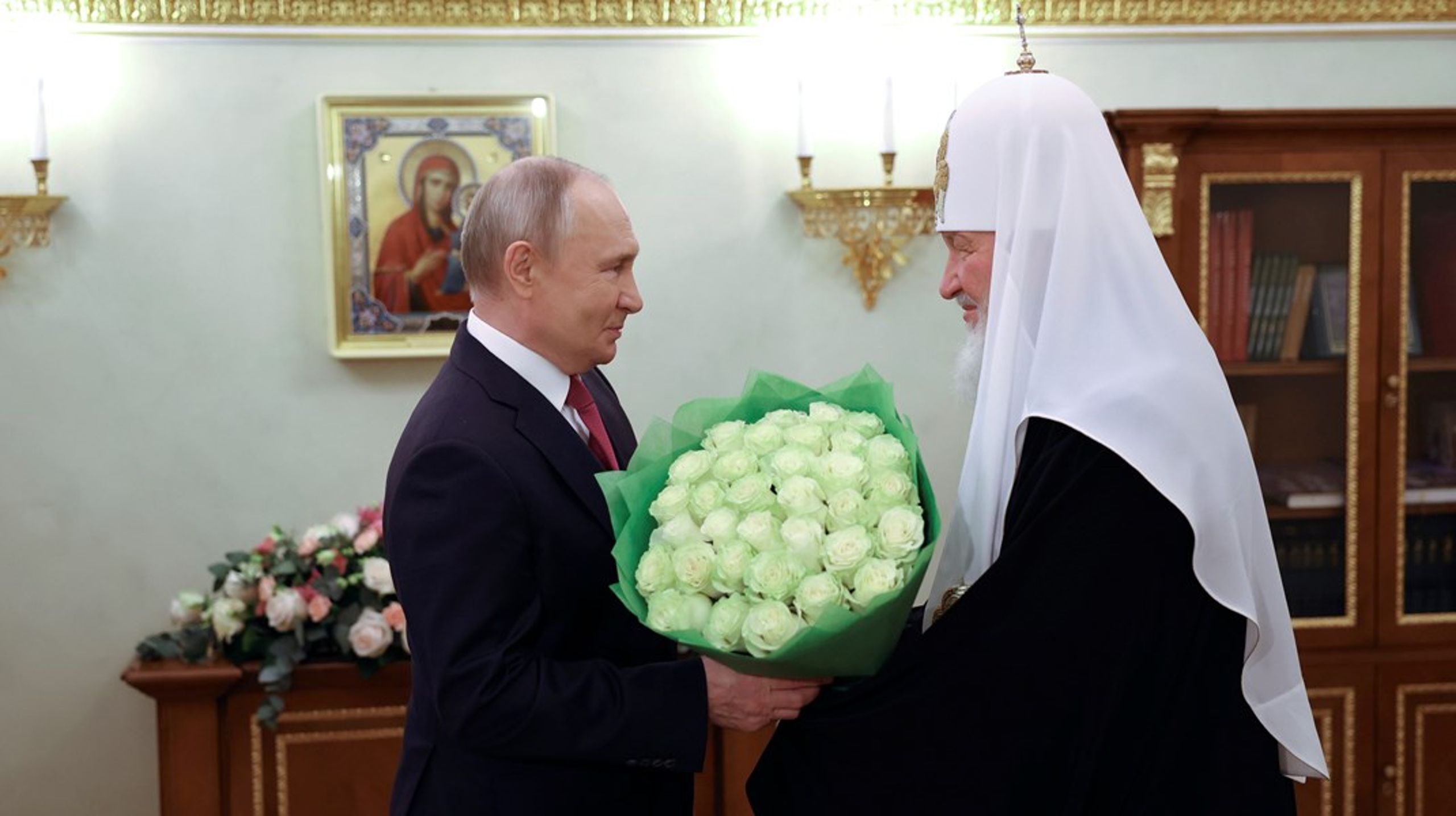 Den Ryska ortodoxa kyrkan står nära Vladimir Putin.<br>