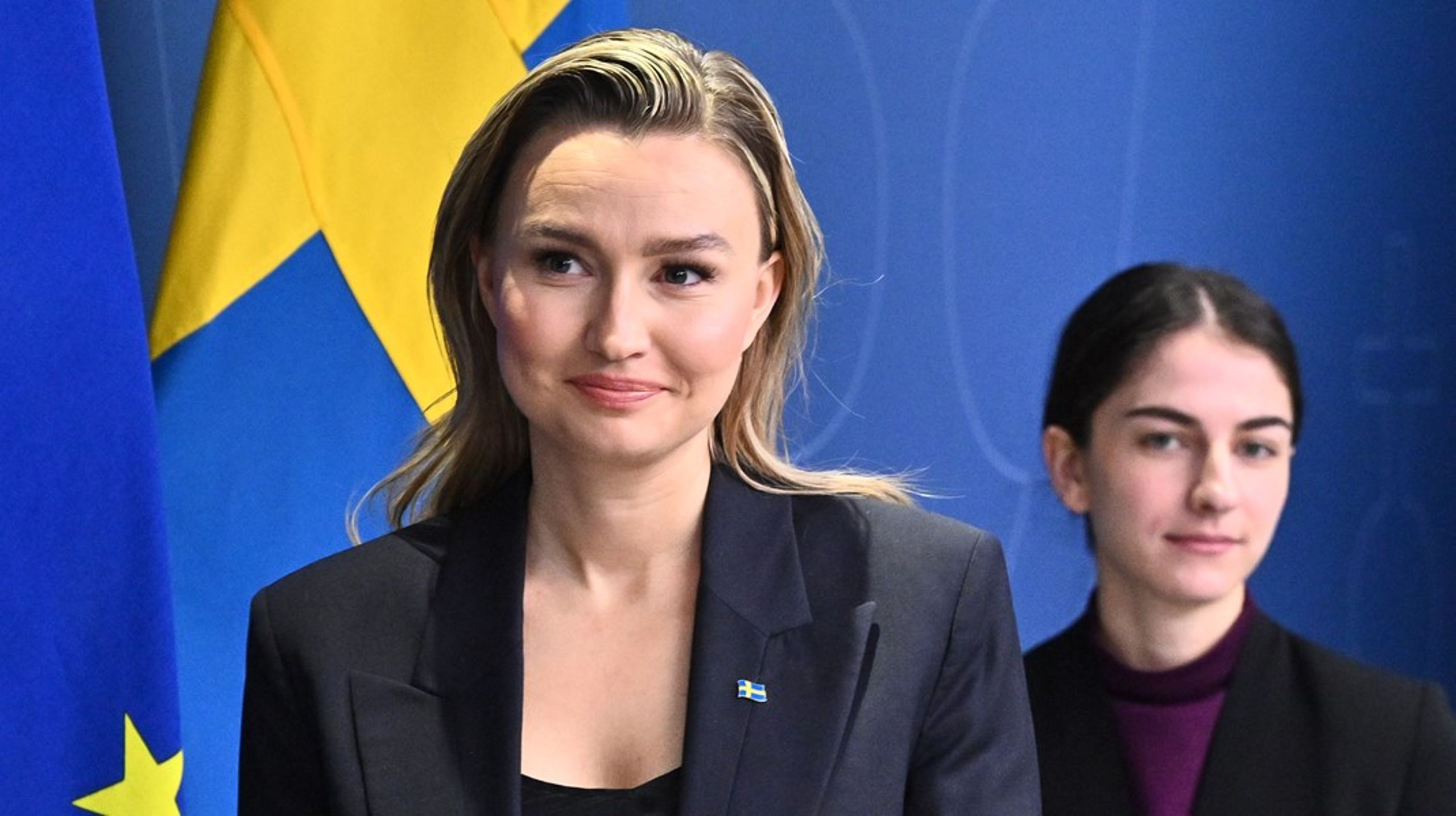 Ministrar med ansvar för gruvor: Energi- och näringsminister Ebba Busch (KD) och klimat- och miljöminister Romina Pourmokhtari (L).