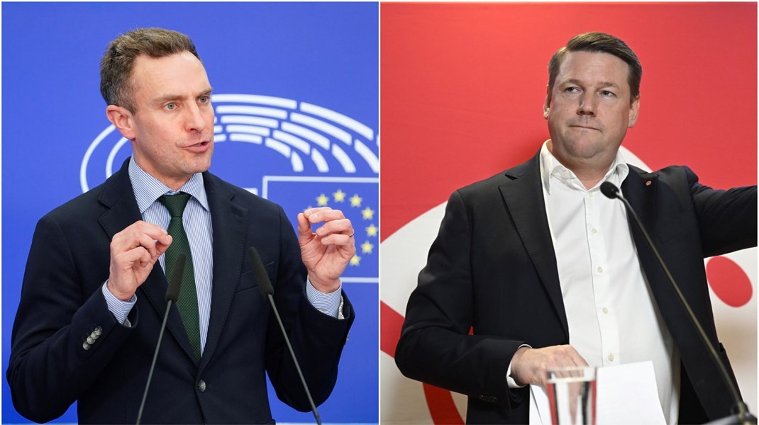 Moderaterna och Socialdemokraterna smygstartar EU-valrörelsen med varsitt aprilskämt. Tomas Tobé (M) och Tobias Baudin (S) i huvudrollerna.&nbsp;