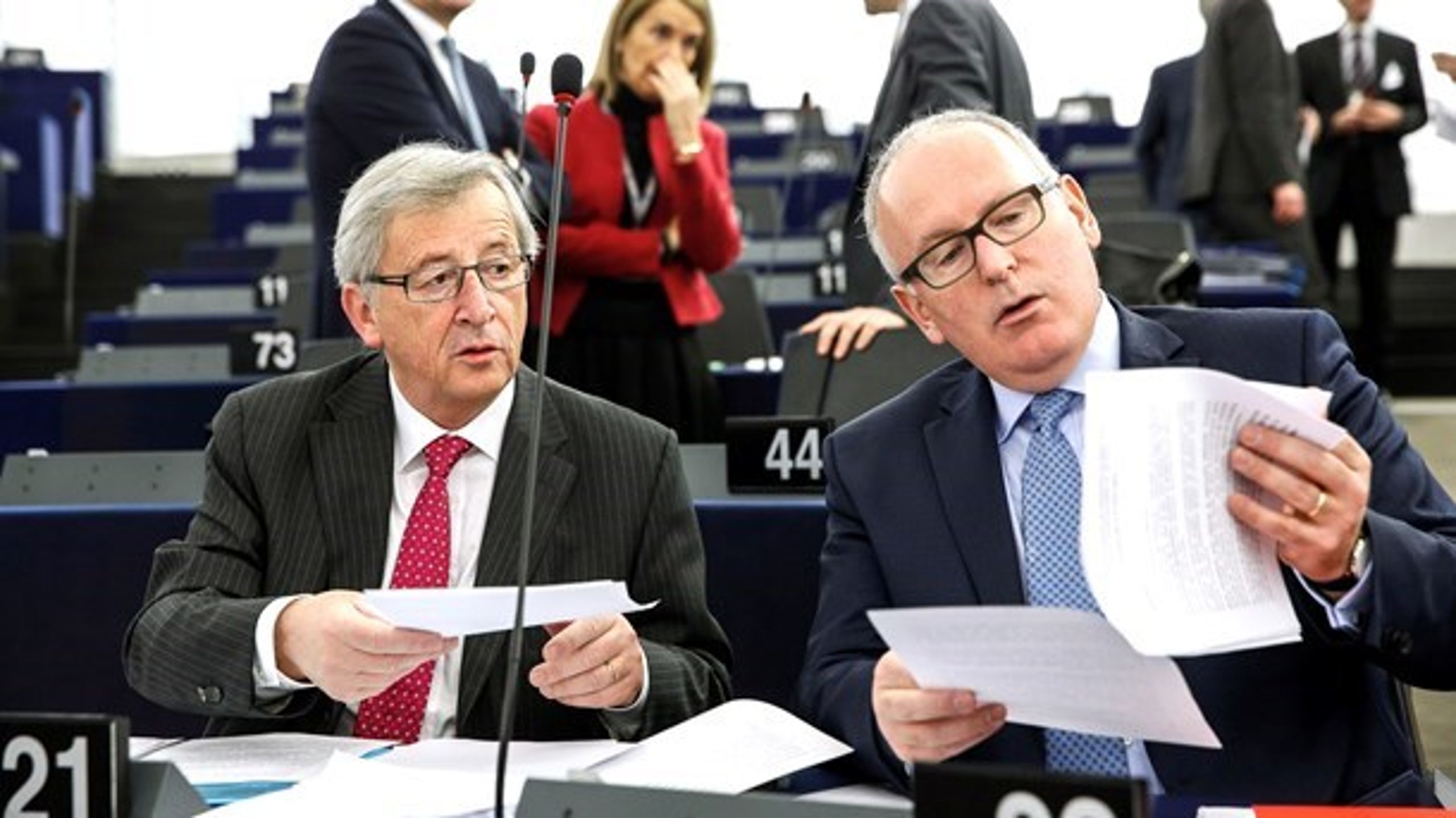 EU-kommissionen ska bland annat fokusera på utsläppskvoter och cirkulär ekonomi nästa år, under ledning av dess&nbsp;ordförande och förste vice ordförande,&nbsp;Jean-Claude Juncker och Frans Timmermans.<br>