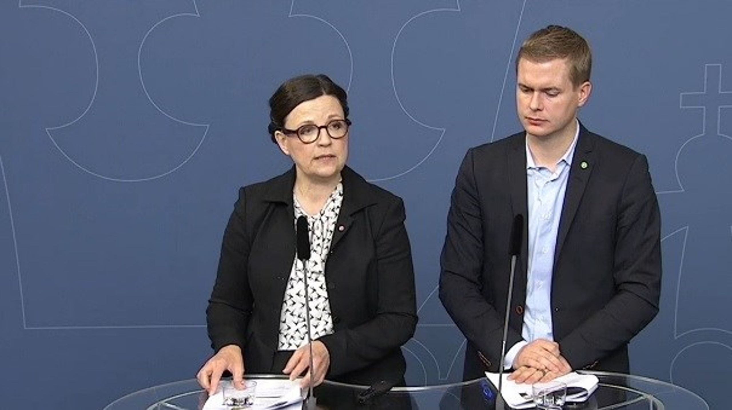 Anna Ekström och Gustav Fridolin.
