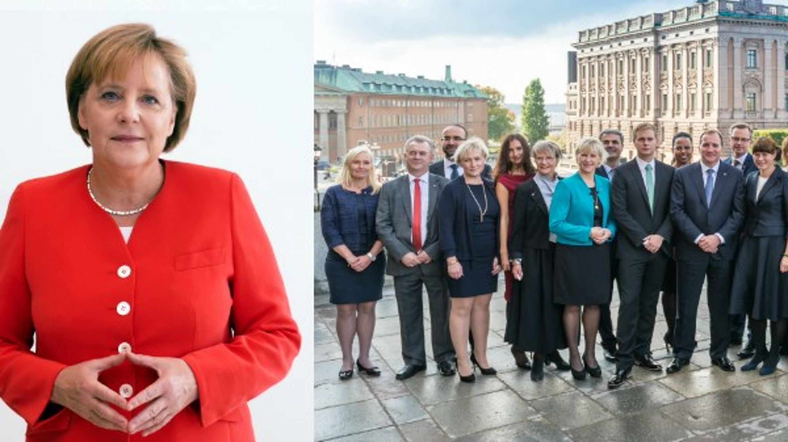I Tyskland lyckades kristdemokraten Merkel slå sina påsar ihop med Socialdemokraterna. Men frågan är hur sugna Stefan Löfven och Ulf Kristersson är på att göra detsamma.